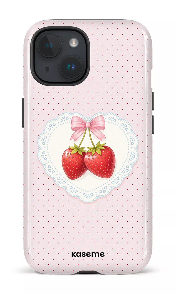 iPhone 15 MagSafe - Impact Case Fresa Lace Pink -