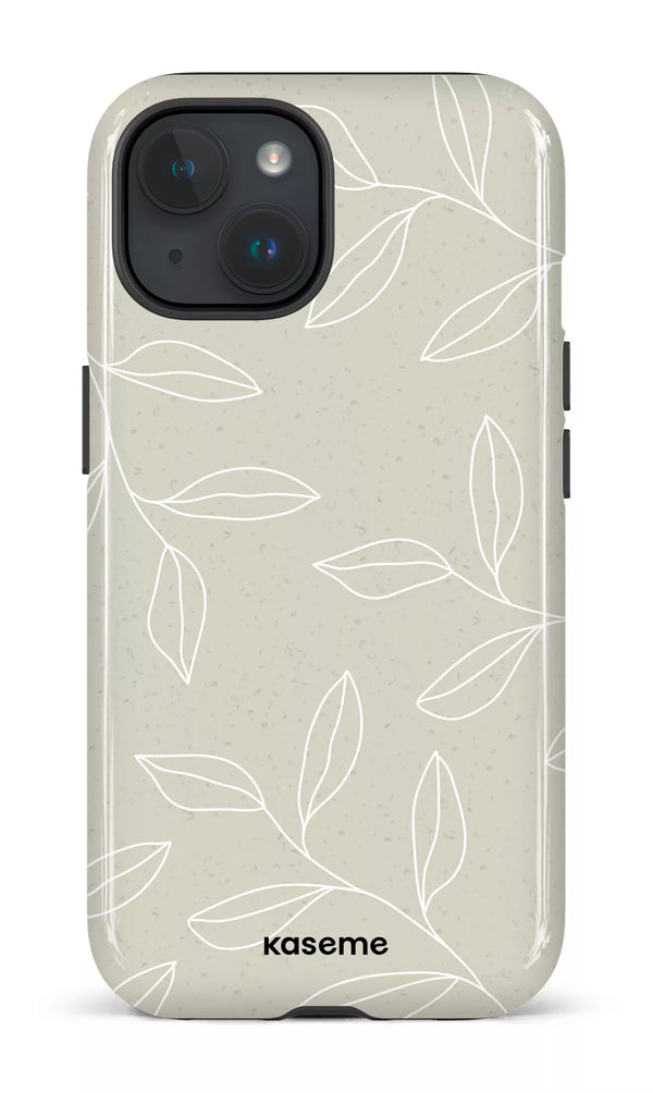 iPhone 15 MagSafe - Impact Case Gloomy Beige and White -