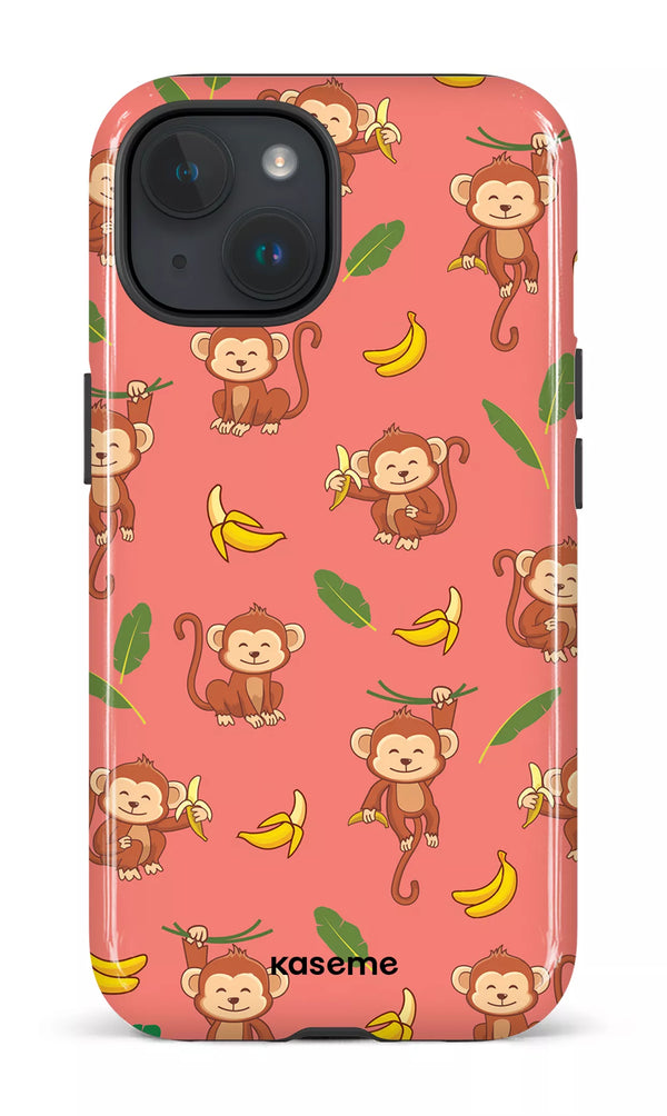 iPhone 15 MagSafe - Impact Case Happy Monkey red -
