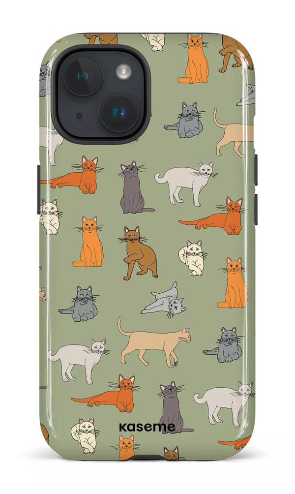 iPhone 15 MagSafe - Impact Case Kitty green -