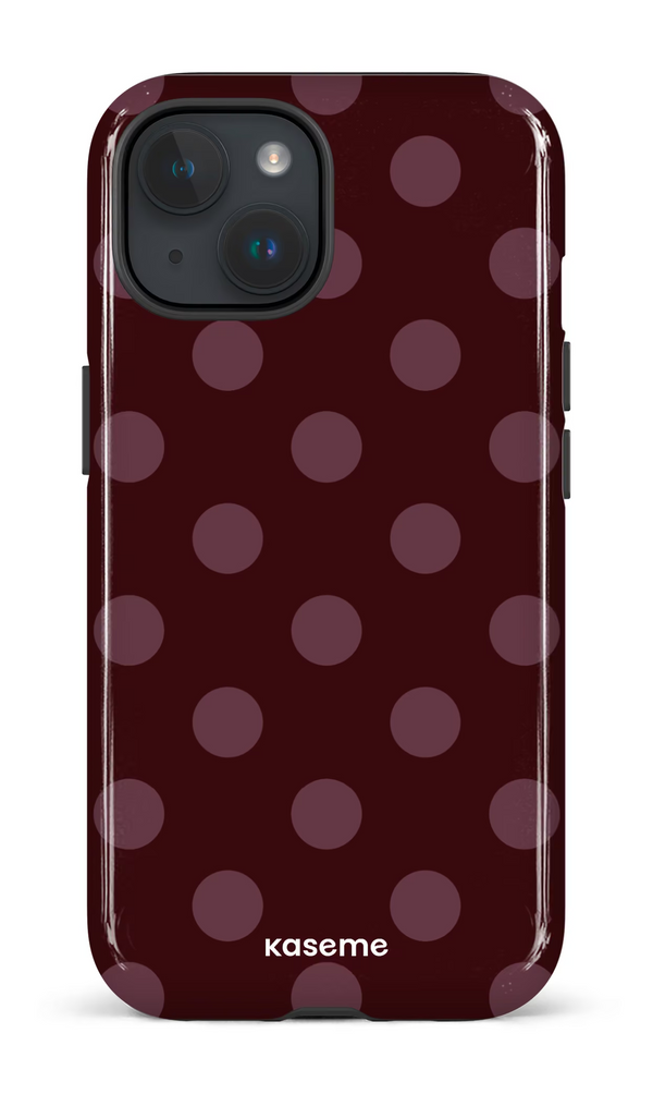 iPhone 15 MagSafe - Impact Case La Drey Burgundy by Marina Bastarache -