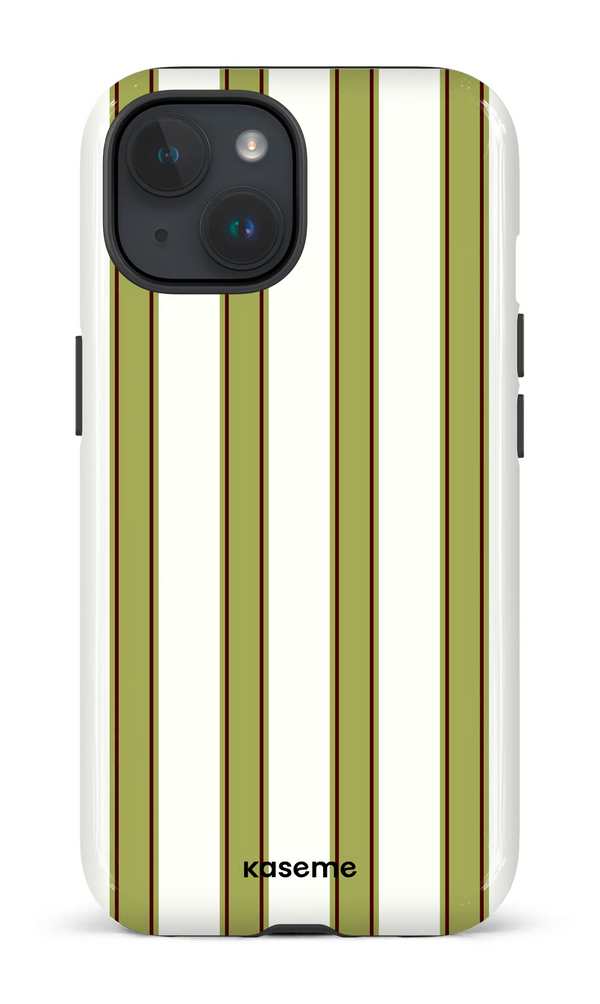 iPhone 15 MagSafe - Impact Case La Linea Olive by Marina Bastarache -