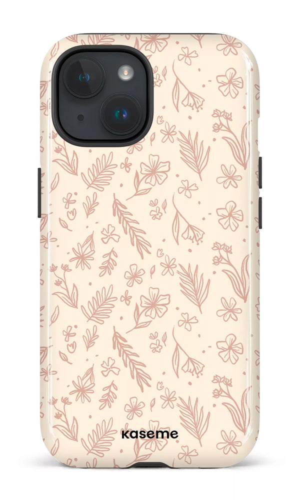 iPhone 15 MagSafe - Impact Case Olive Branch Pink -