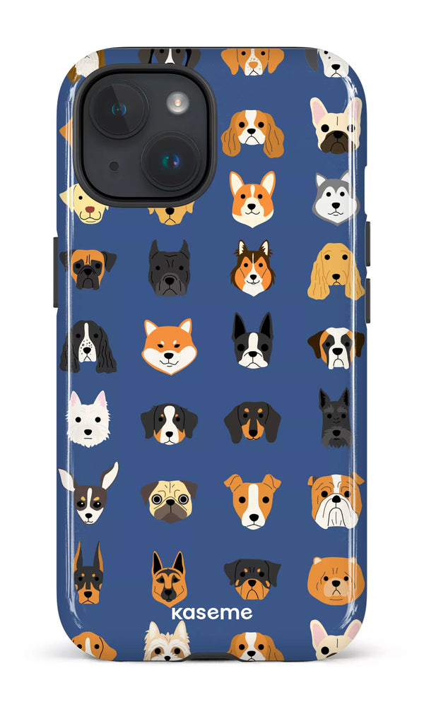 iPhone 15 MagSafe - Impact Case Pup blue -