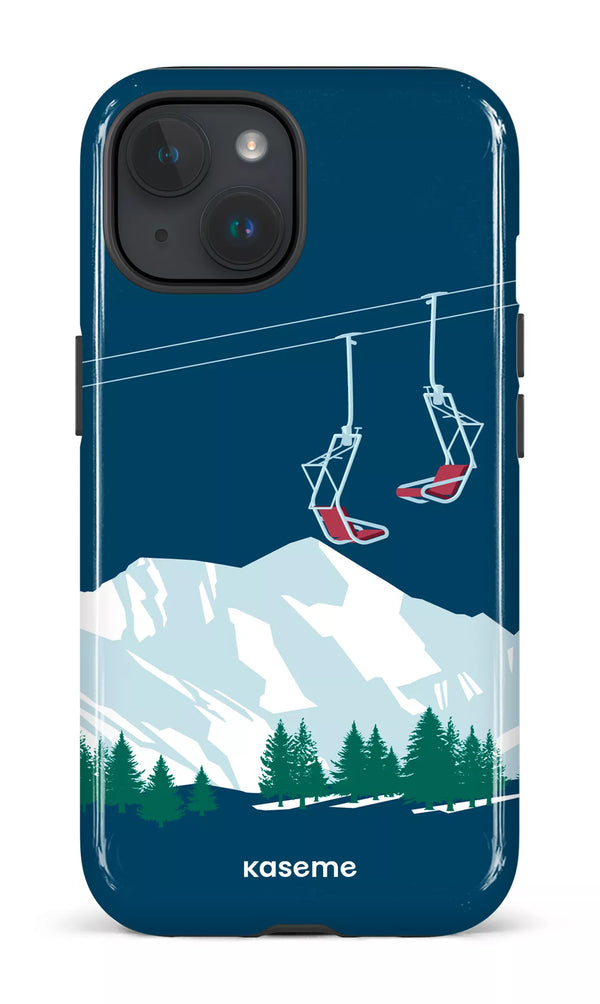 iPhone 15 MagSafe - Impact Case Ski Lift Blue -