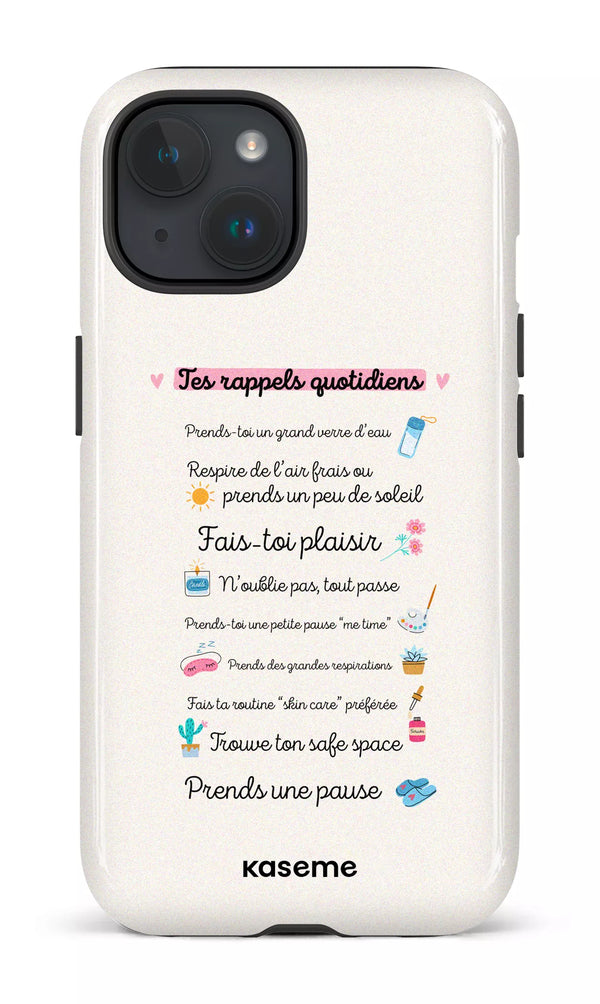 iPhone 15 MagSafe - Impact Case Tes rappels quotidiens -