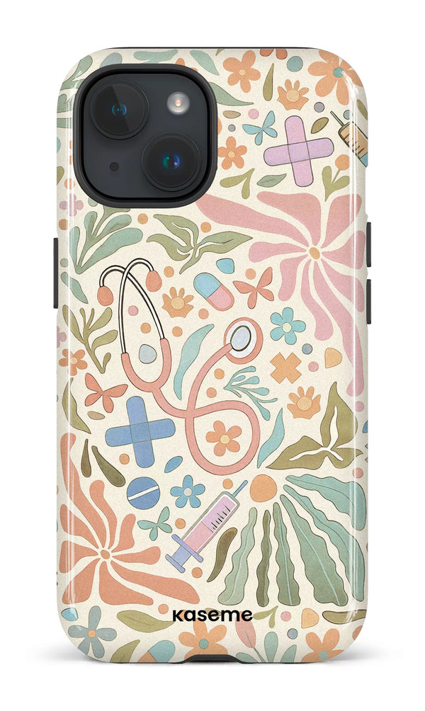 iPhone 15 MagSafe - Impact Case VitaBloom Beige -