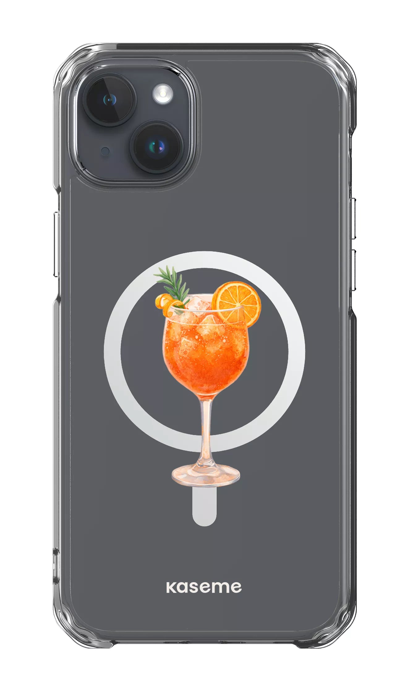 iPhone 15 Plus Clear Case - Magsafe Aperol Sunset Clear Case -