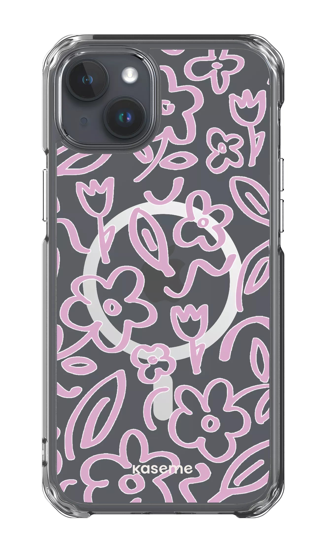 iPhone 15 Plus Clear Case - Magsafe Brooklyn pink Clear Case -