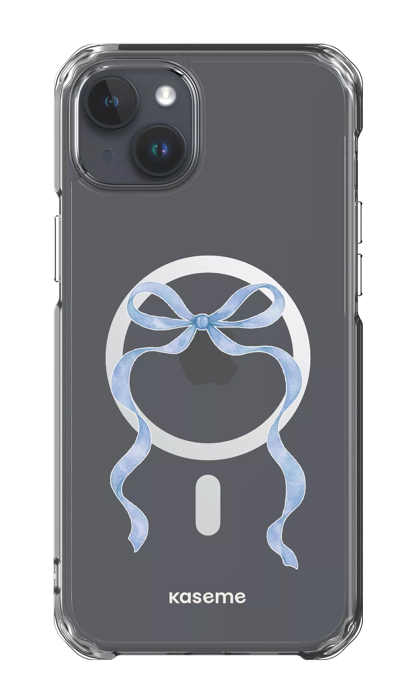 iPhone 15 Plus Clear Case - Magsafe Celeste Blue Clear Case -