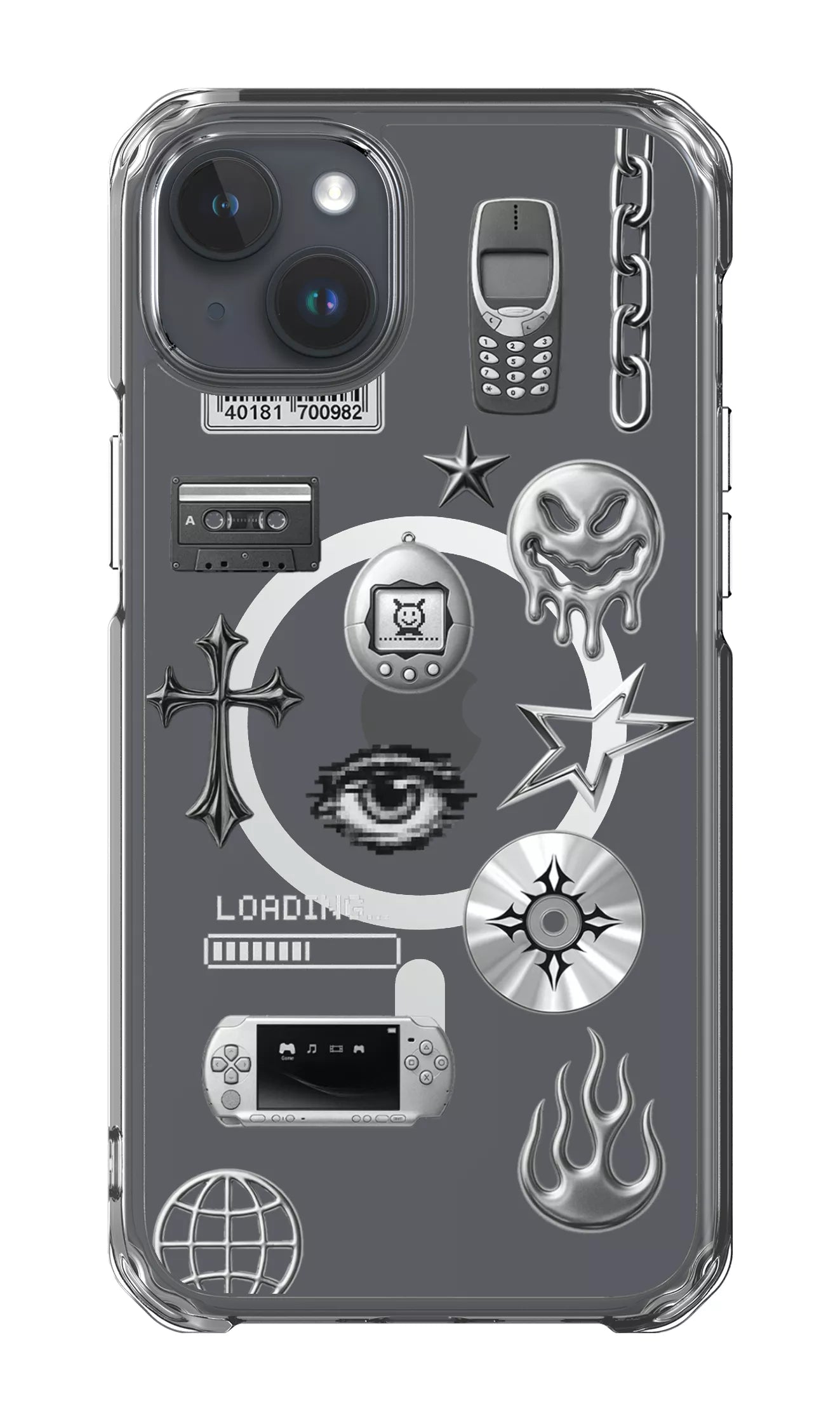 iPhone 15 Plus Clear Case - Magsafe Chrome Clear Case -