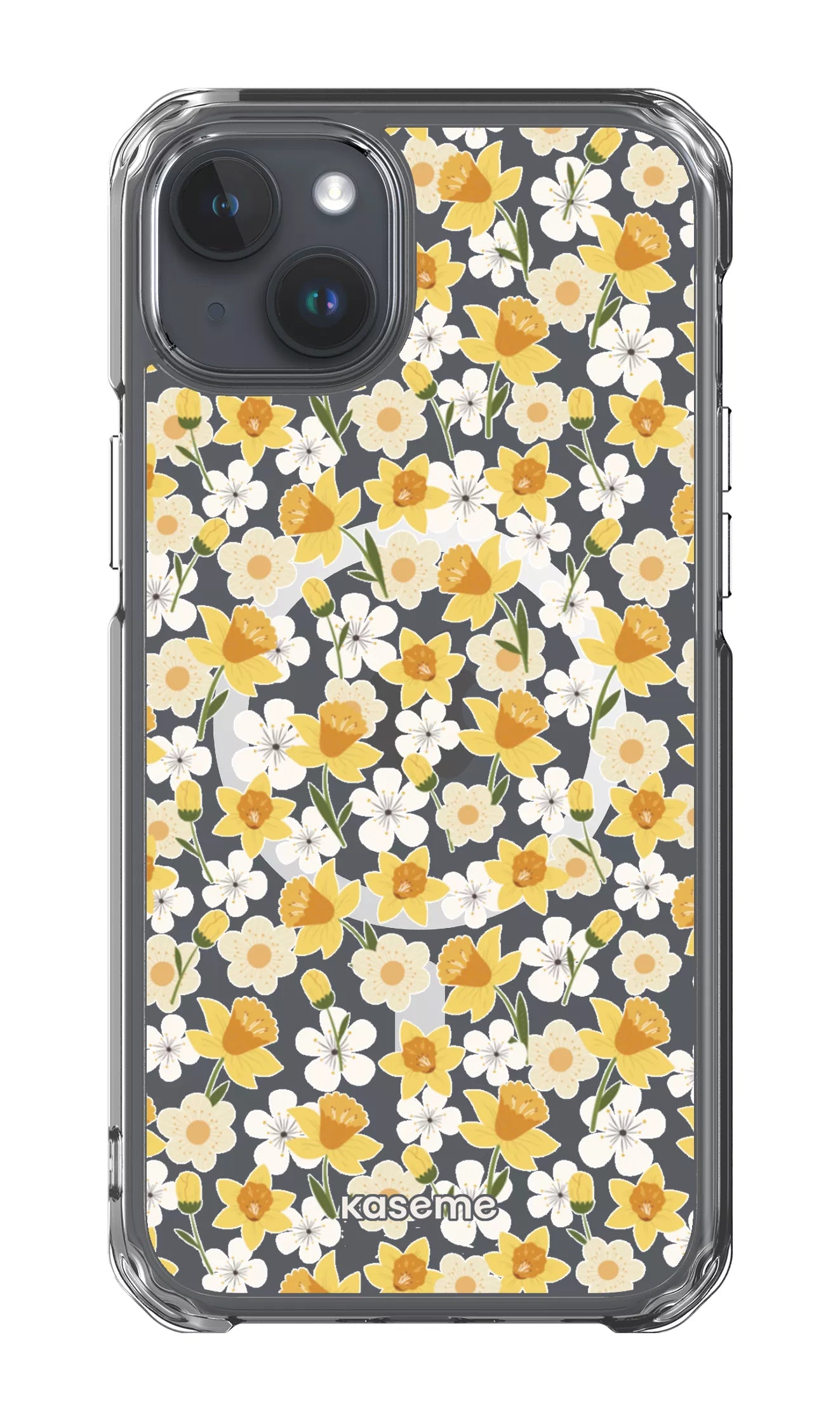 iPhone 15 Plus Clear Case - Magsafe Daffodil Clear Case -