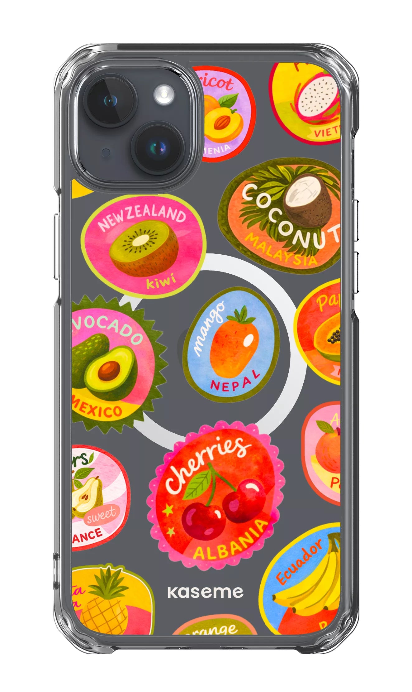 iPhone 15 Plus Clear Case - Magsafe Frutti Clear Case -