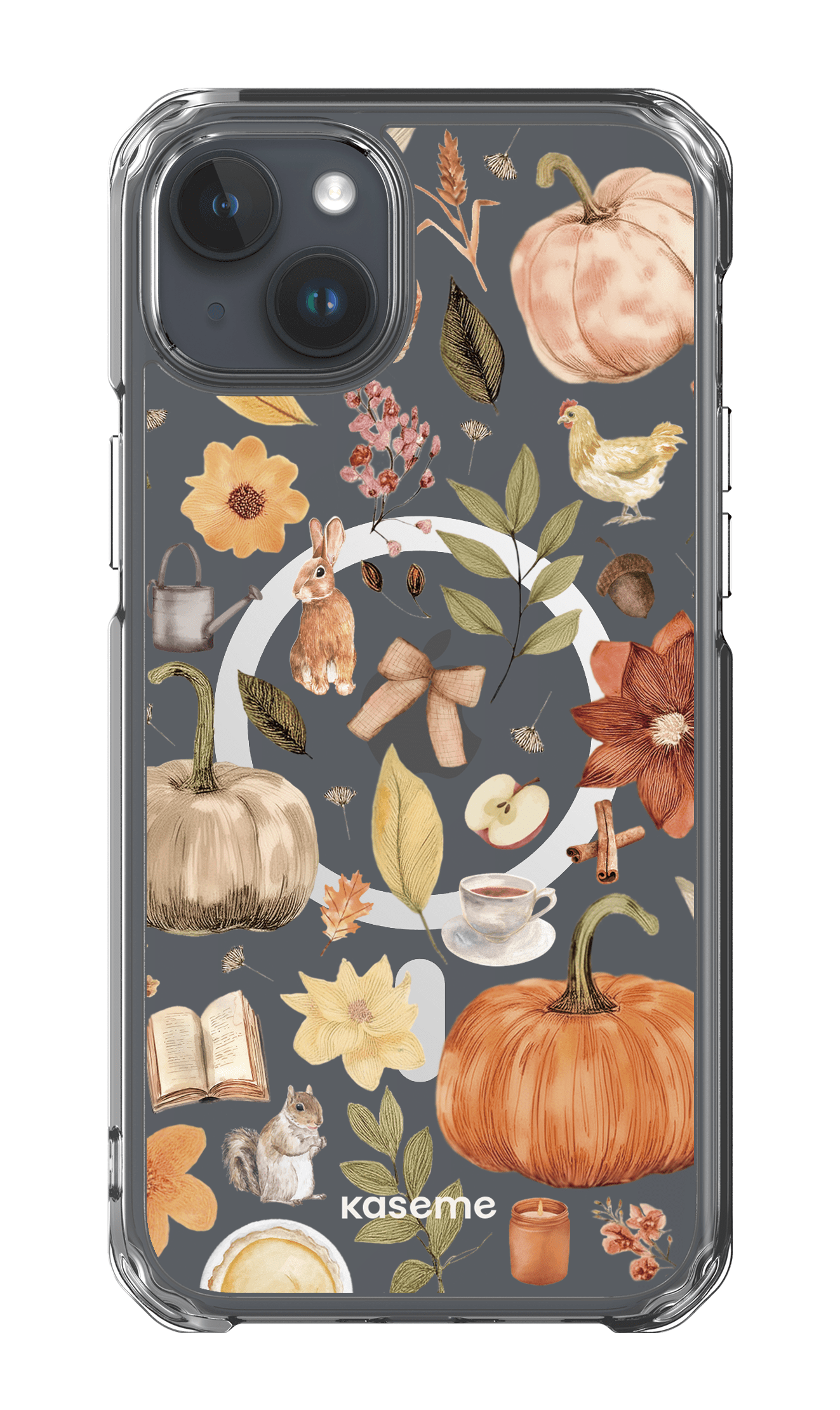 iPhone 15 Plus Clear Case - Magsafe Harvest Hues Clear Case -
