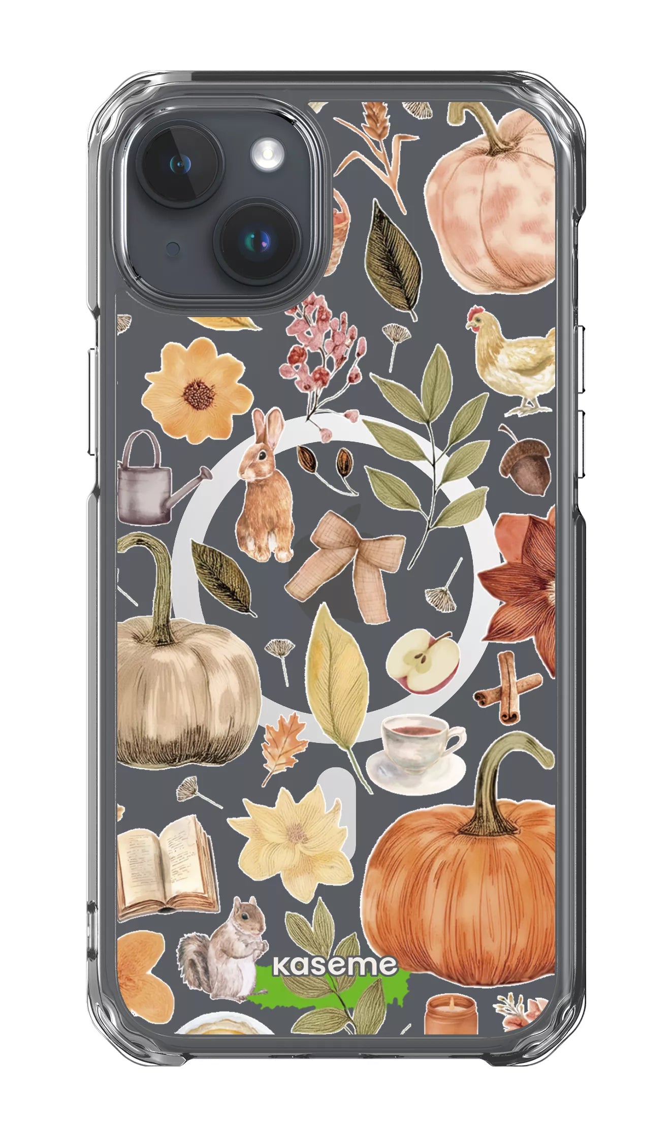 iPhone 15 Plus Clear Case - Magsafe Harvest Hues Clear Case -