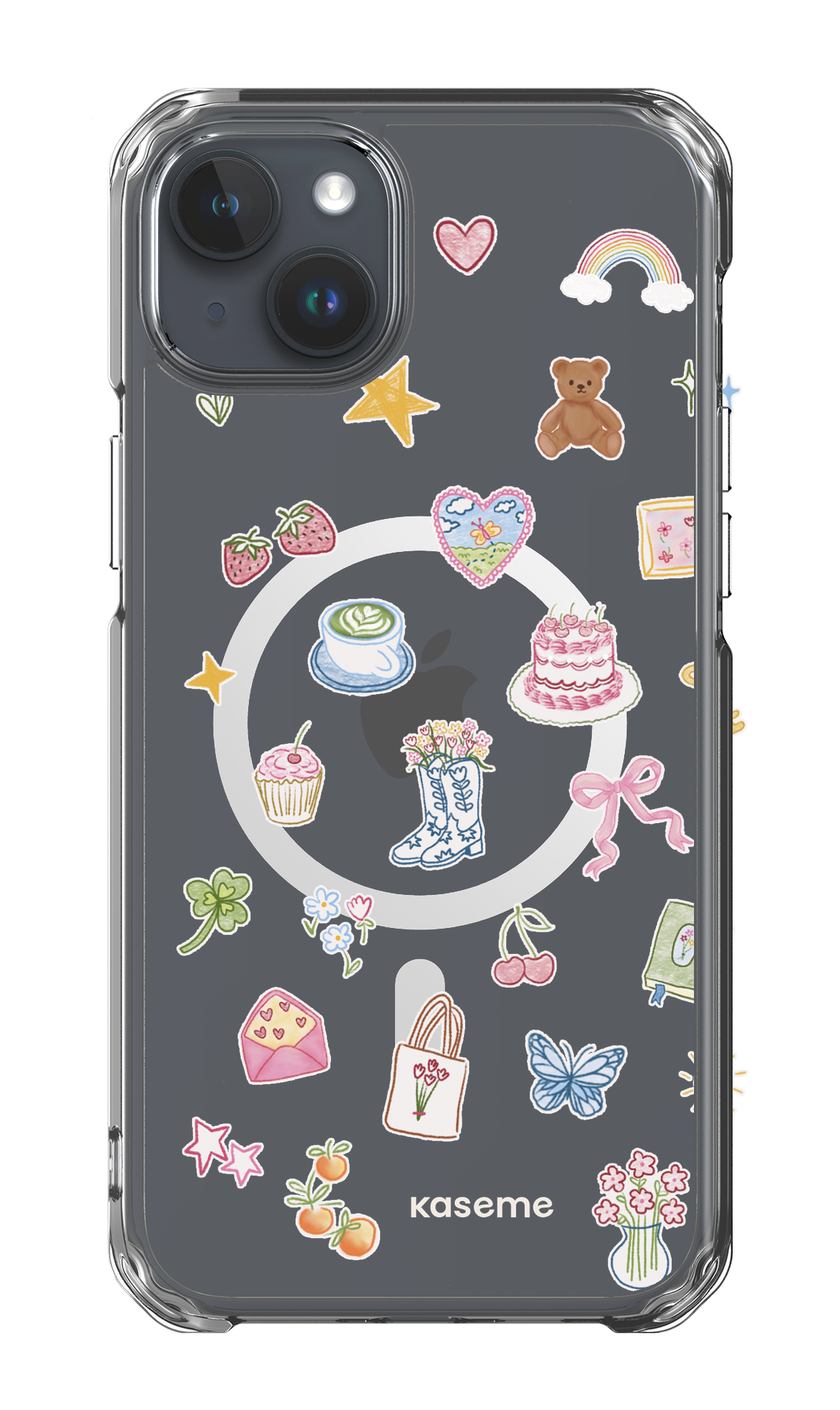 iPhone 15 Plus Clear Case - Magsafe Poetry Clear Case -