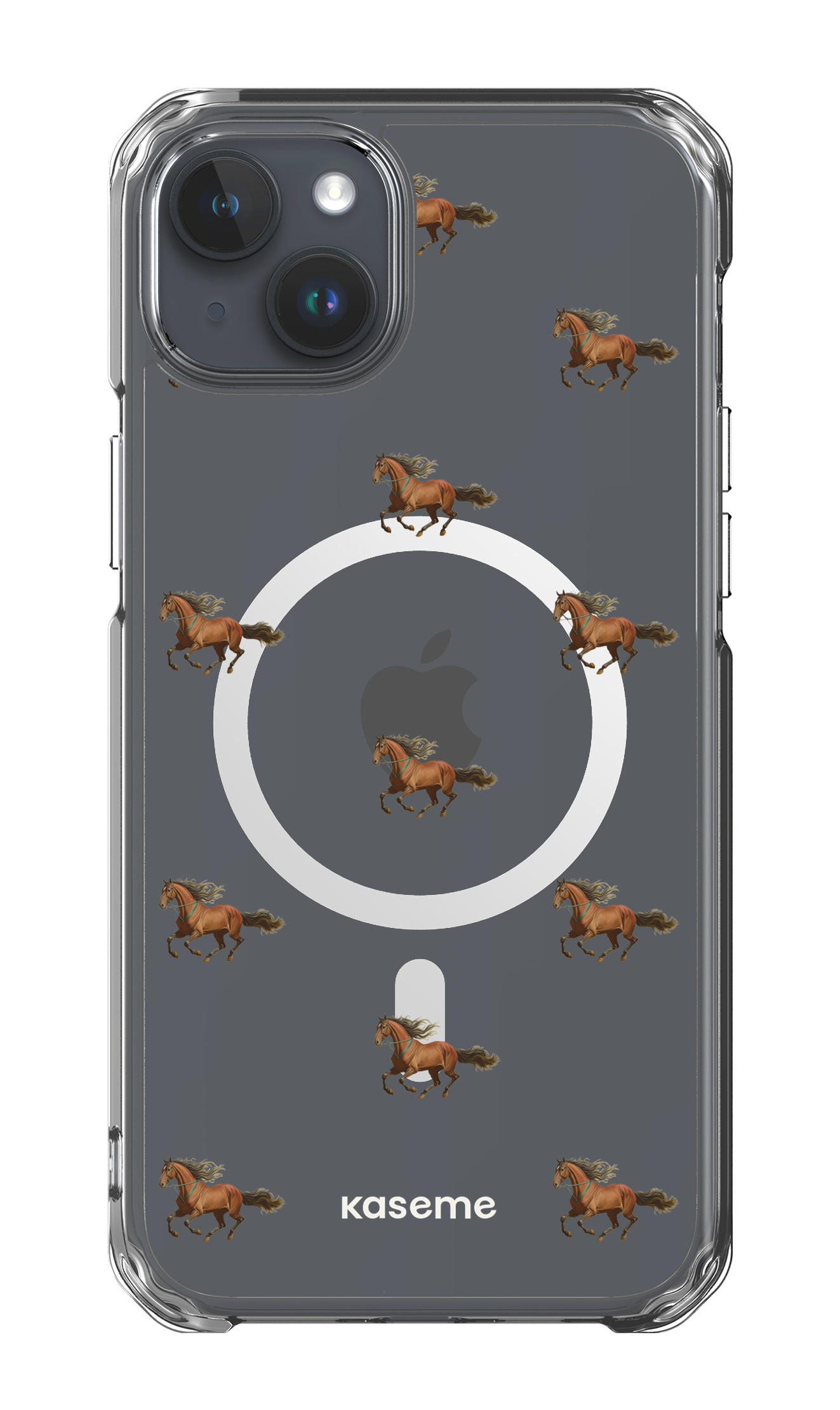 iPhone 15 Plus Clear Case - Magsafe Saddle Clear Case -