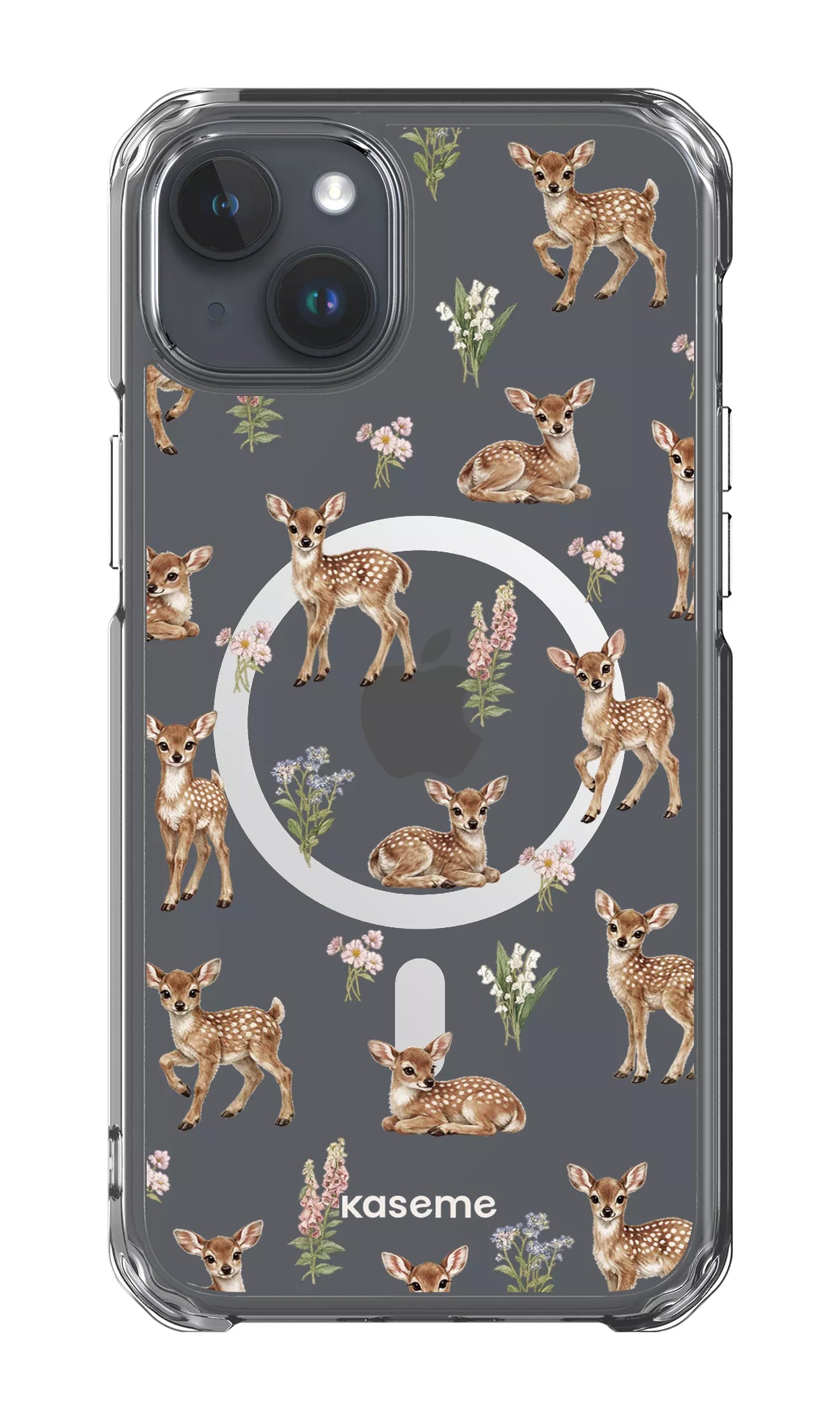 iPhone 15 Plus Clear Case - Magsafe Sweet Bambi Clear Case -