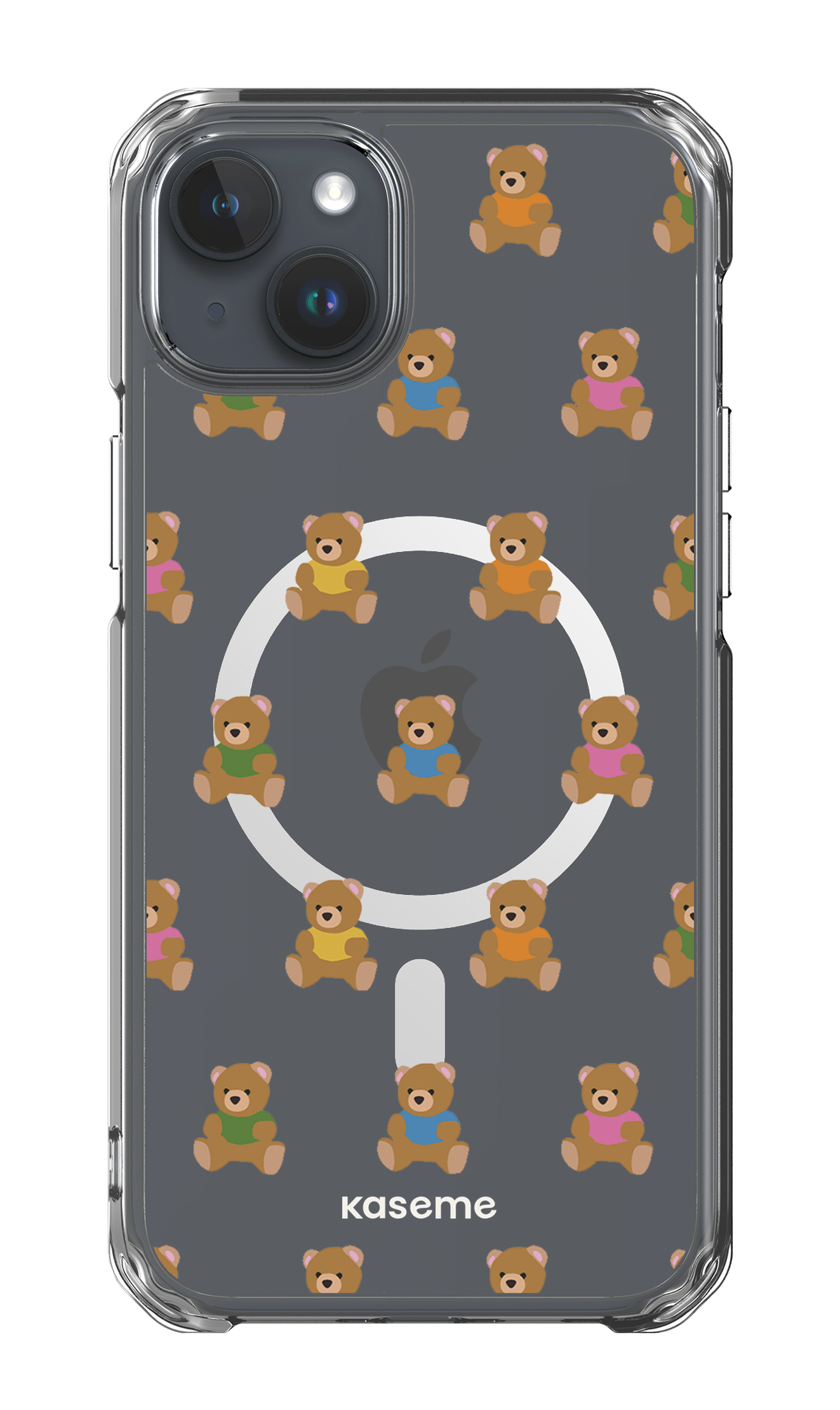 iPhone 15 Plus Clear Case - Magsafe Teddy Clear Case -
