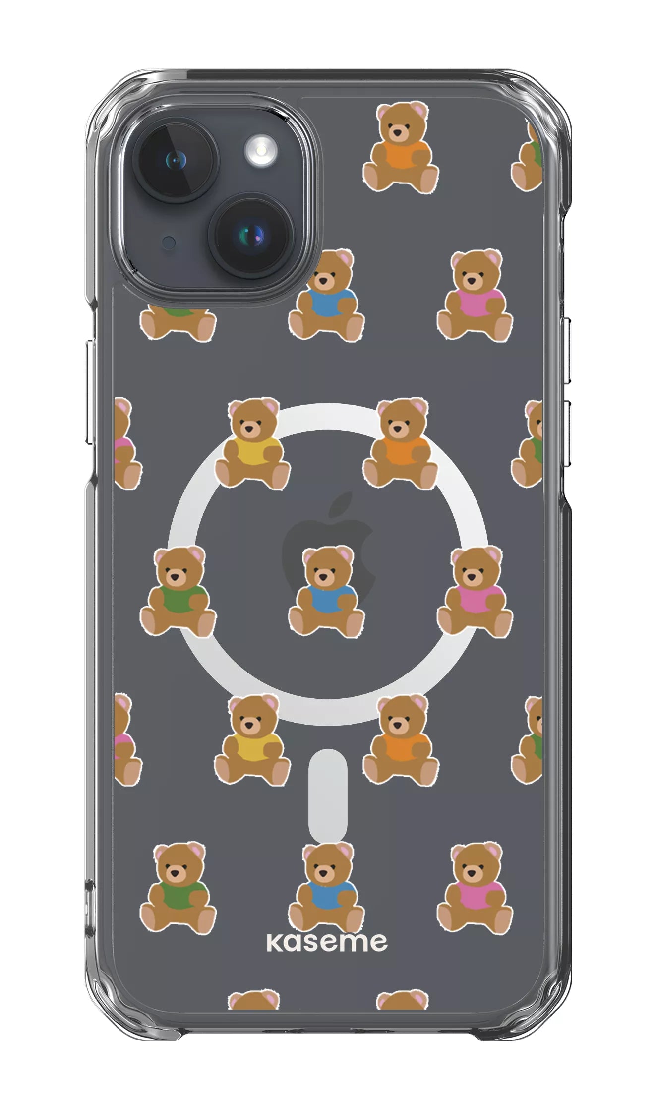 iPhone 15 Plus Clear Case - Magsafe Teddy Clear Case -
