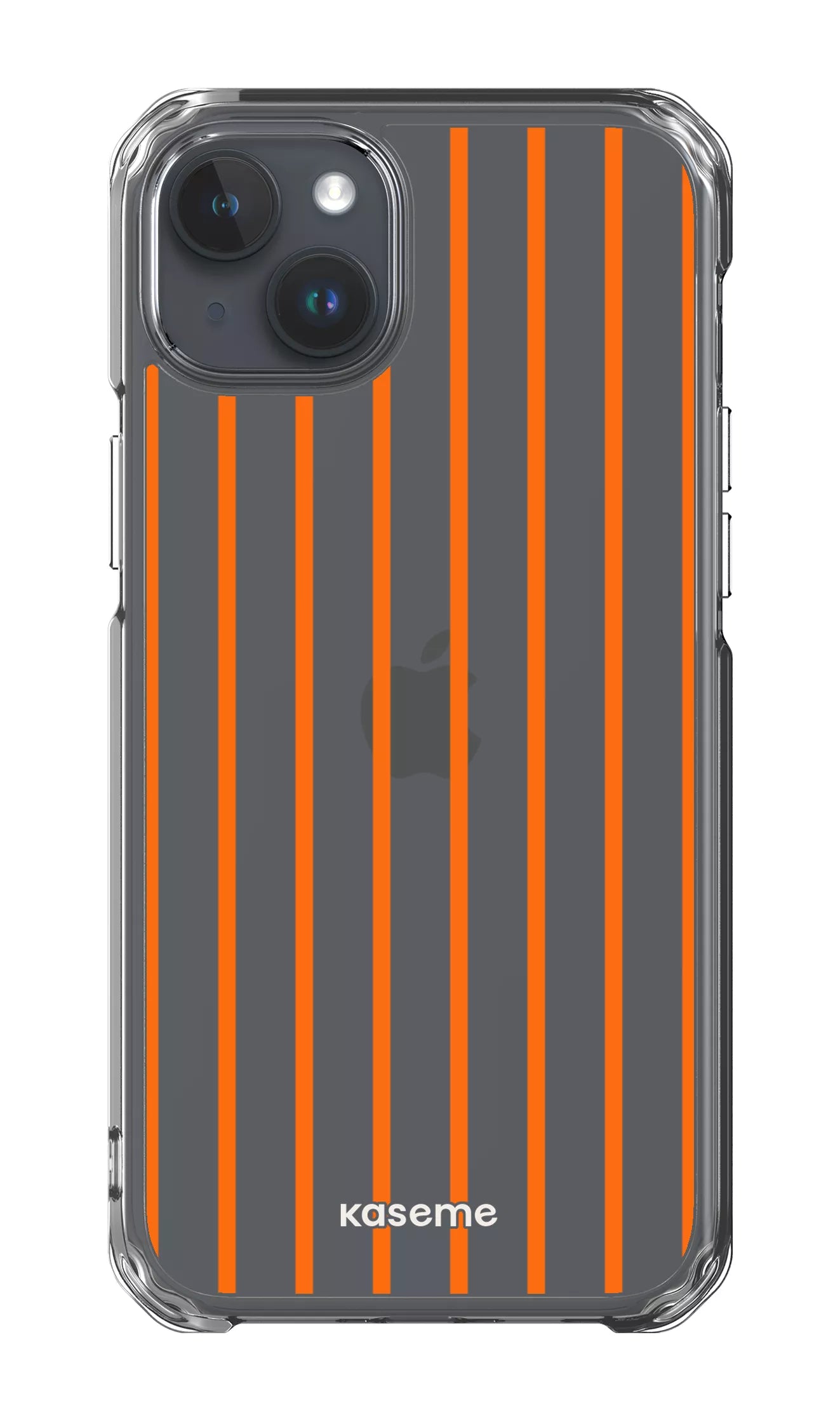 iPhone 15 Plus Clear Case Dolce Striscia Orange Clear Case -