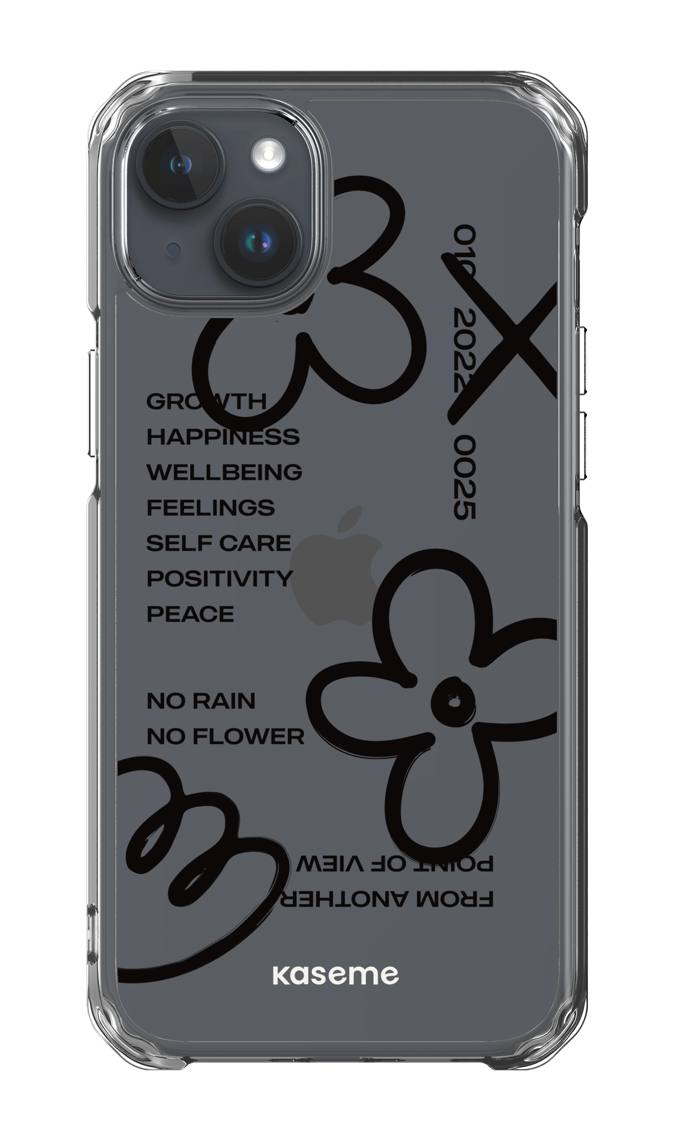 iPhone 15 Plus Clear Case Feelings black clear case -