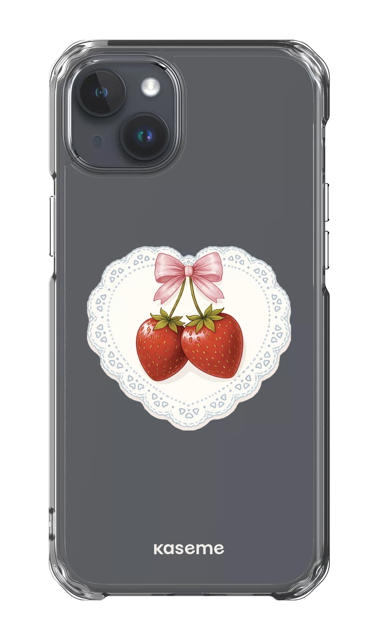 iPhone 15 Plus Clear Case Fresa Lace Clear Case -
