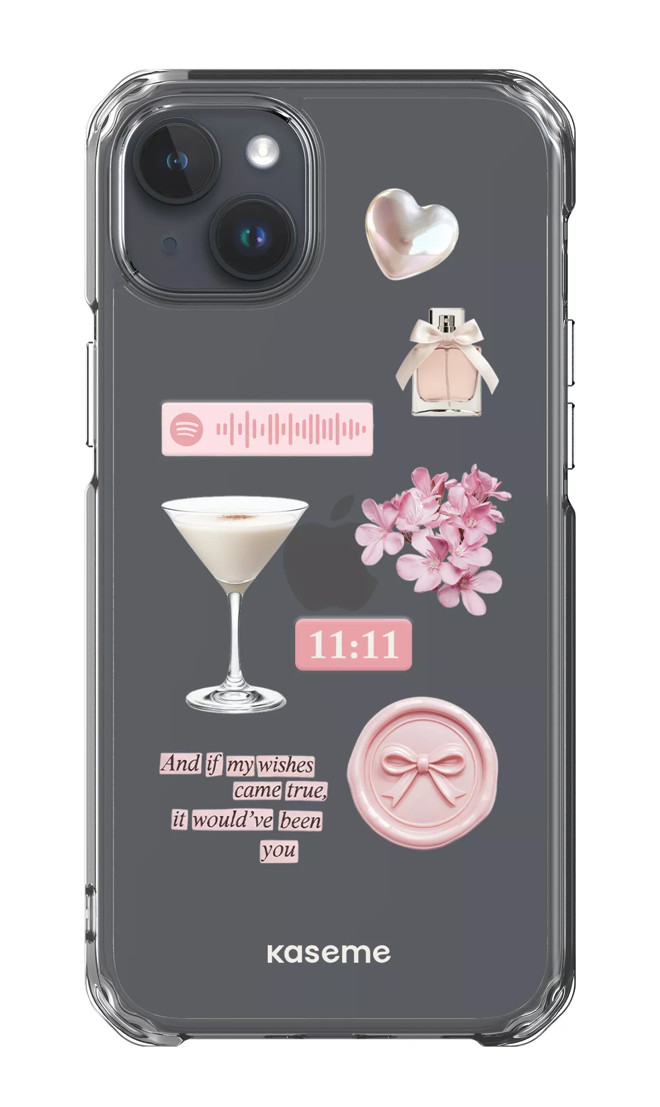 iPhone 15 Plus Clear Case Love Letters Clear Case -
