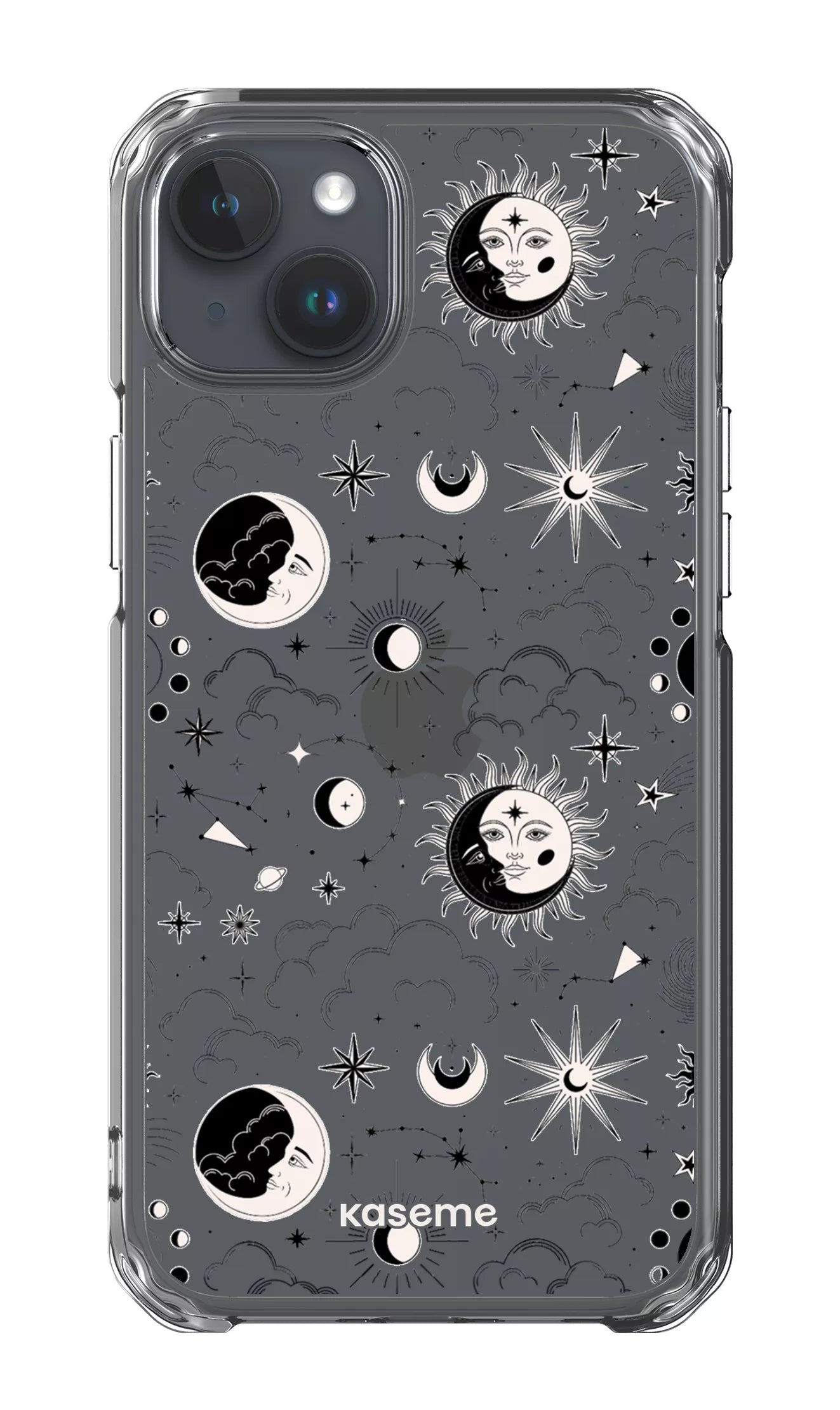iPhone 15 Plus Clear Case Milky Way Black Clear Case -