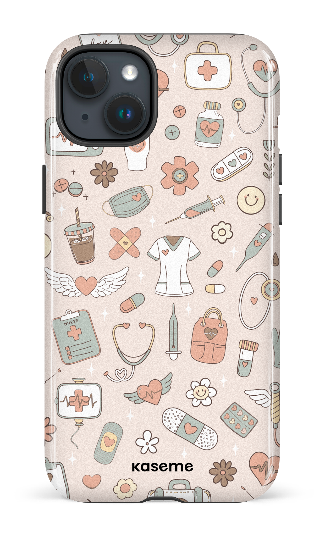 iPhone 15 Plus Tough Code Beige -
