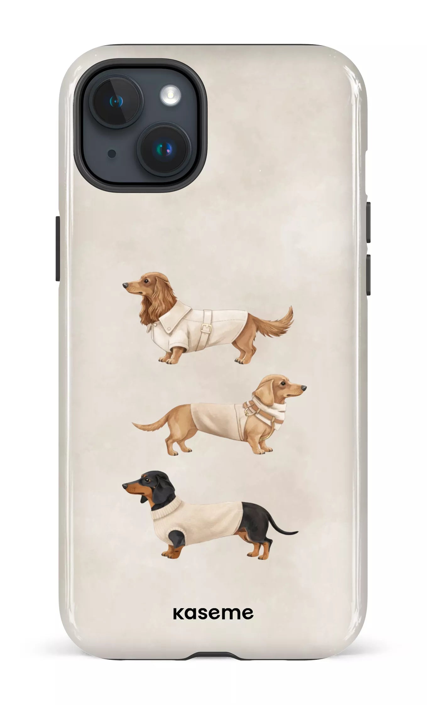 iPhone 15 Plus Tough Doxies Club Beige -