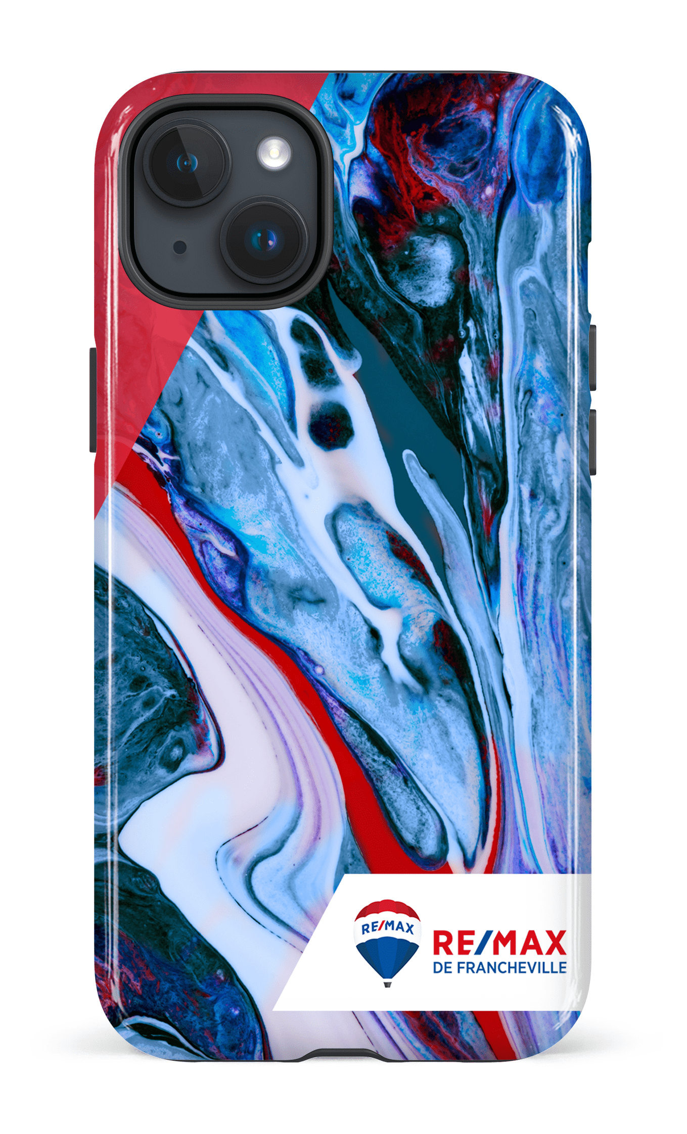 iPhone 15 Plus Tough Peinture marbrée claire de Francheville -