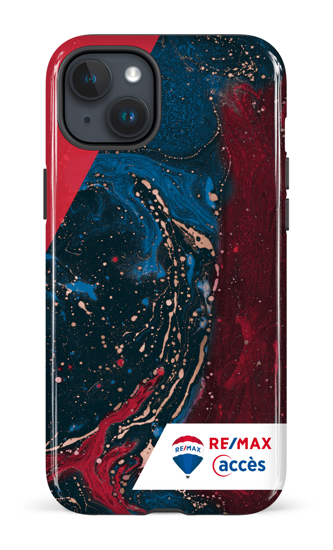 iPhone 15 Plus Tough Peinture marbrée sombre -