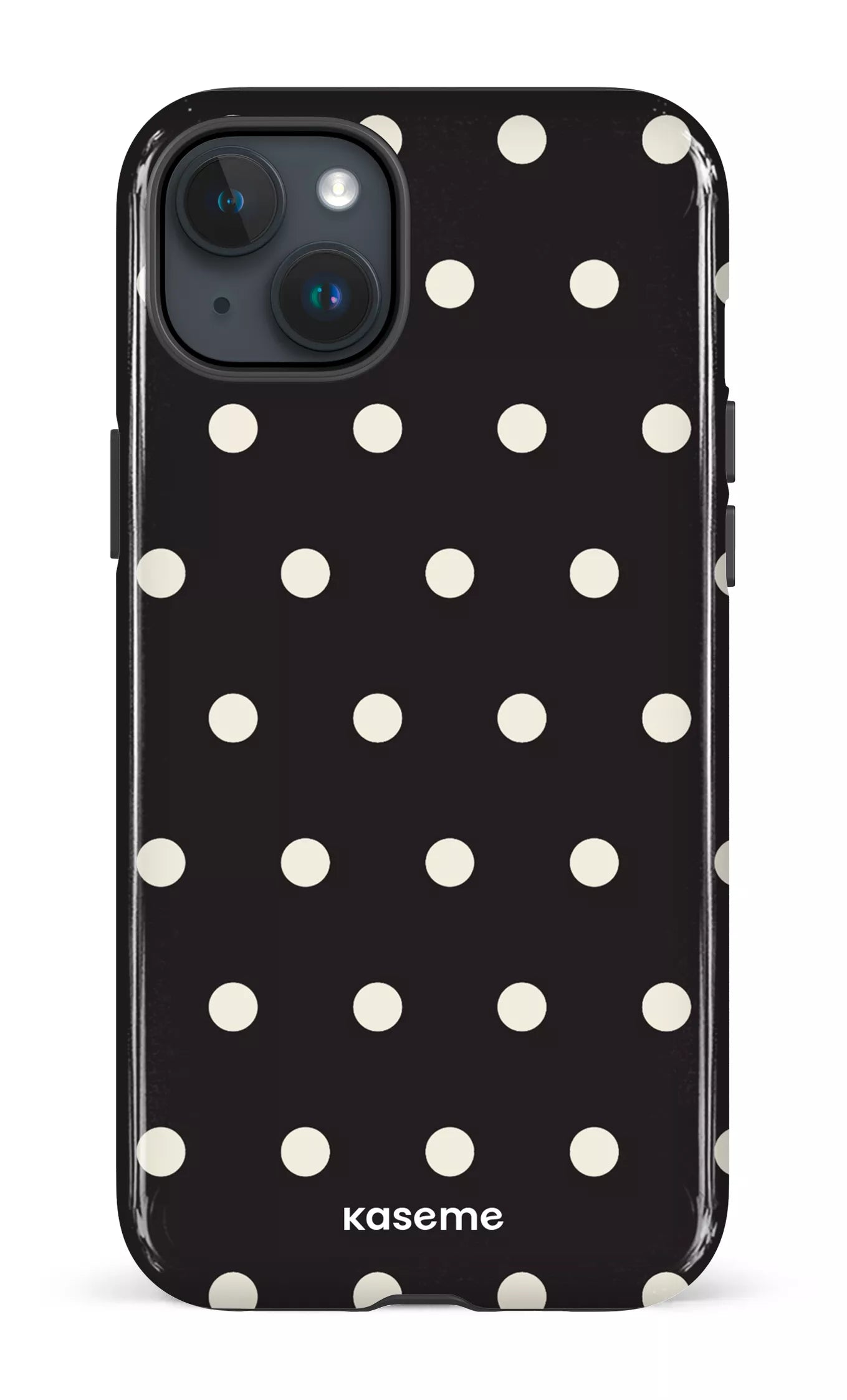 iPhone 15 Plus Tough Polka Black -