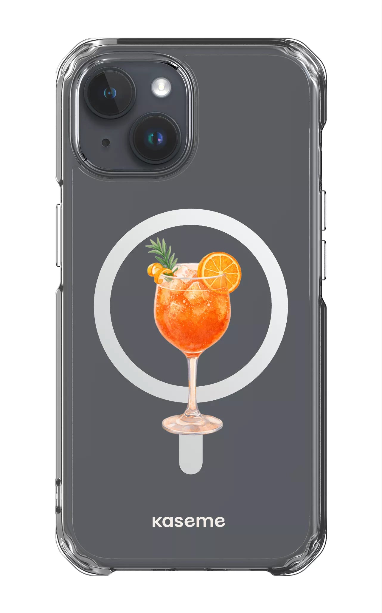 iPhone 15 Pro Clear Case - Magsafe Aperol Sunset Clear Case -
