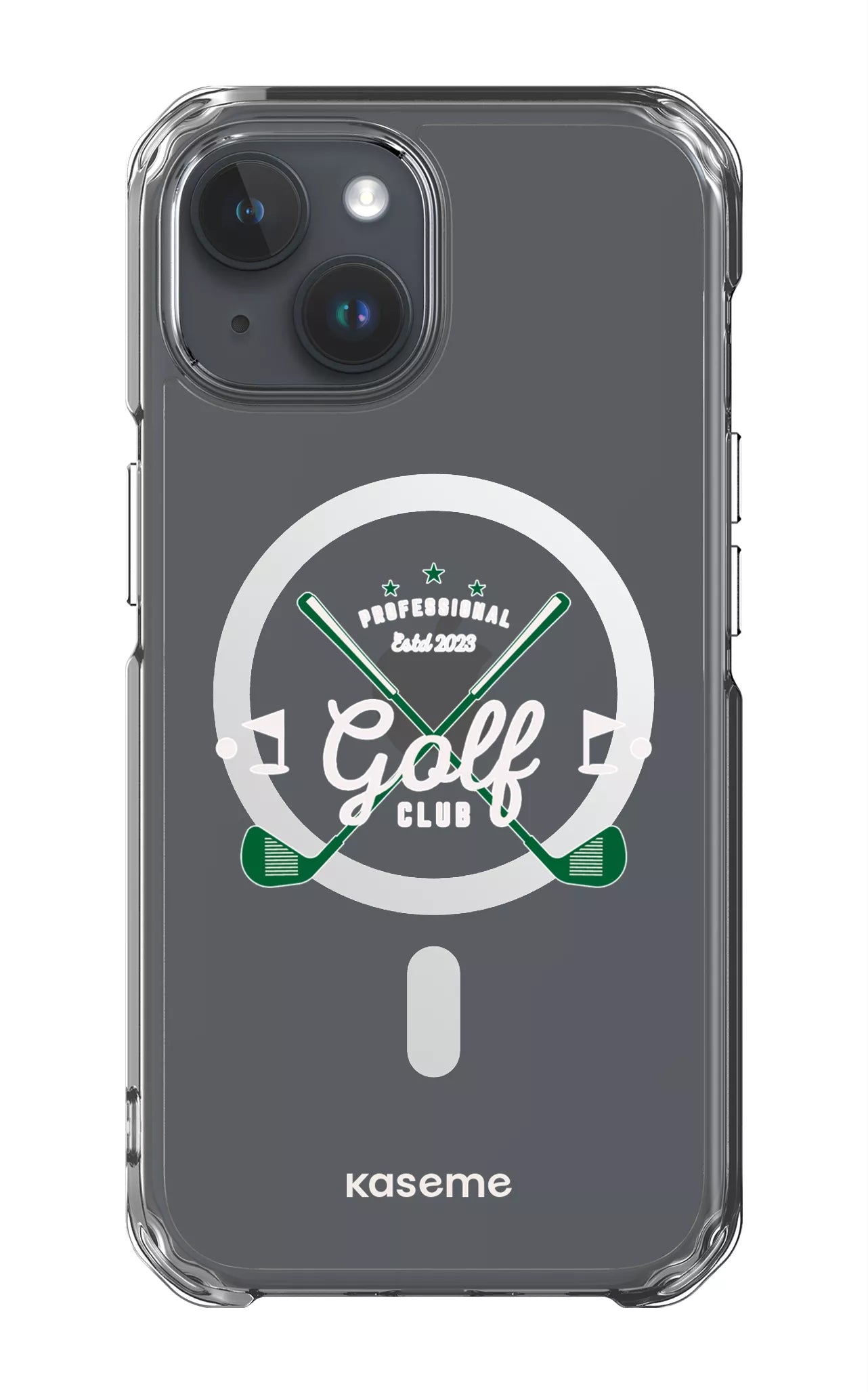 iPhone 15 Pro Clear Case - Magsafe Bogey Clear Case -