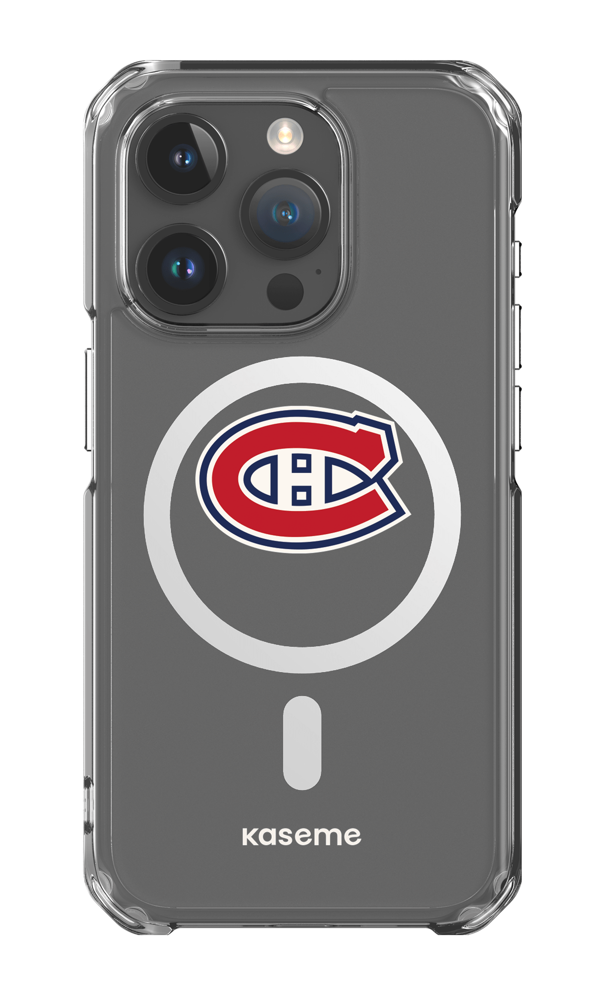 iPhone 15 Pro Clear Case - Magsafe Canadiens Logo Clear -