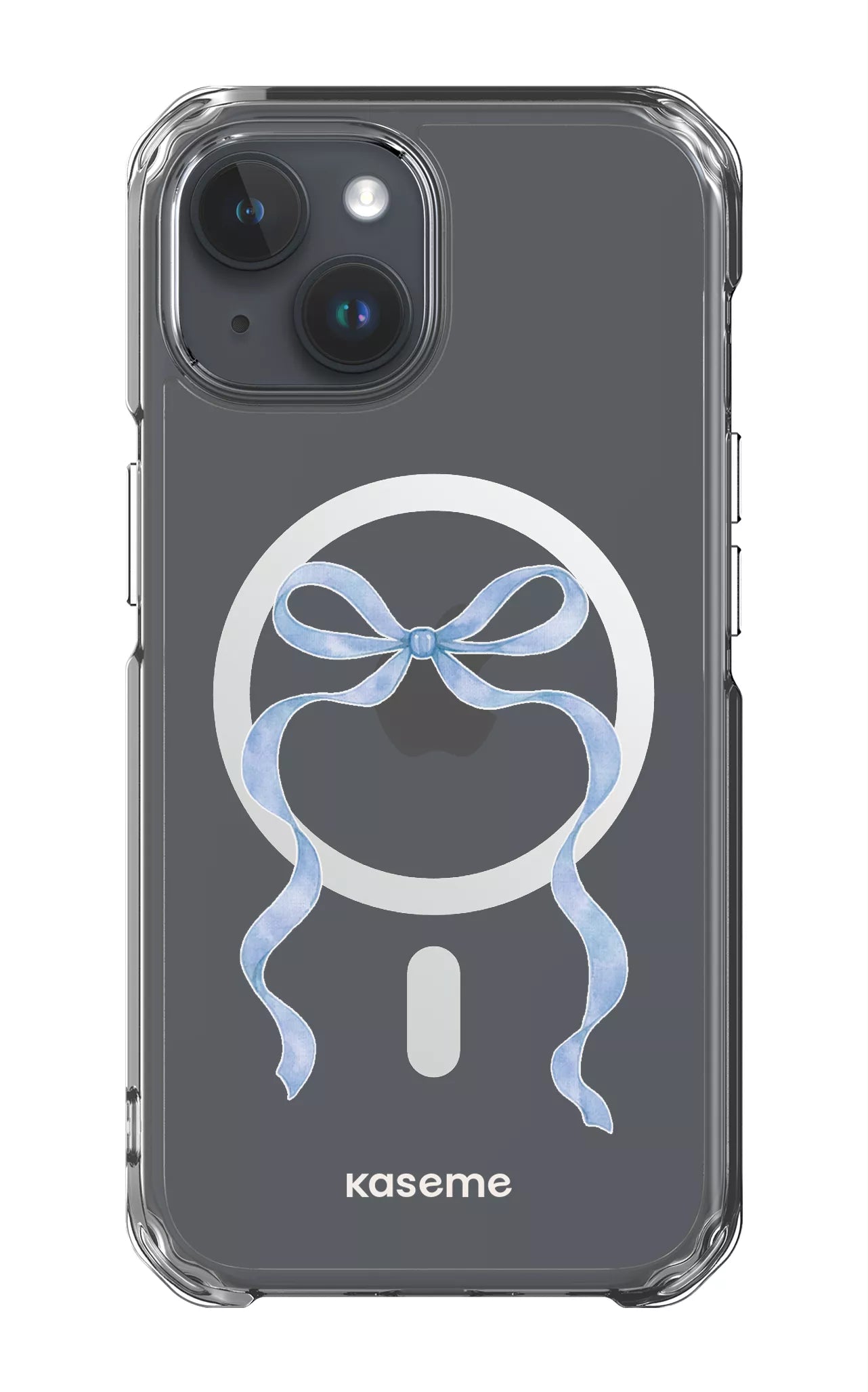 iPhone 15 Pro Clear Case - Magsafe Celeste Blue Clear Case -