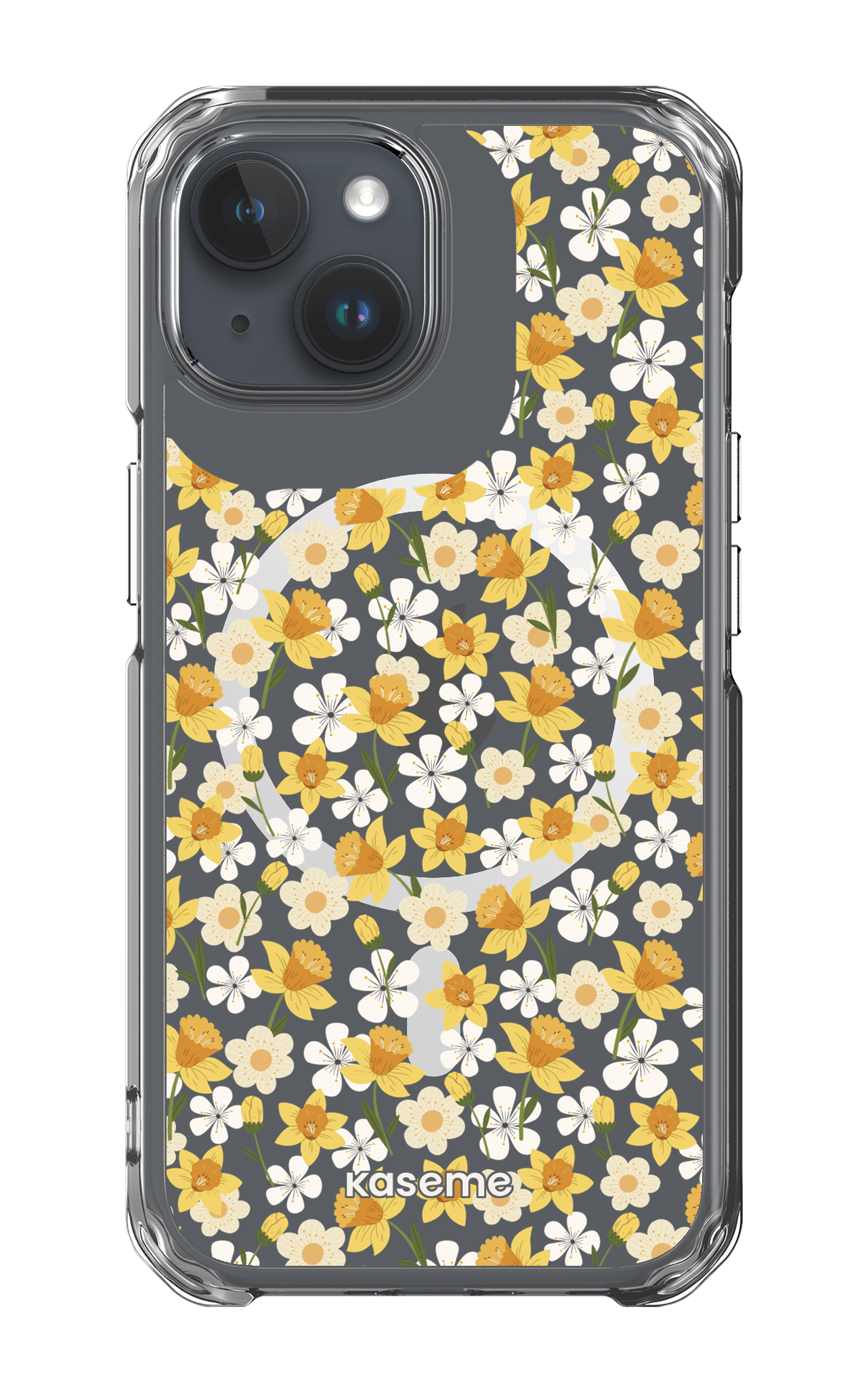 iPhone 15 Pro Clear Case - Magsafe Daffodil Clear Case -