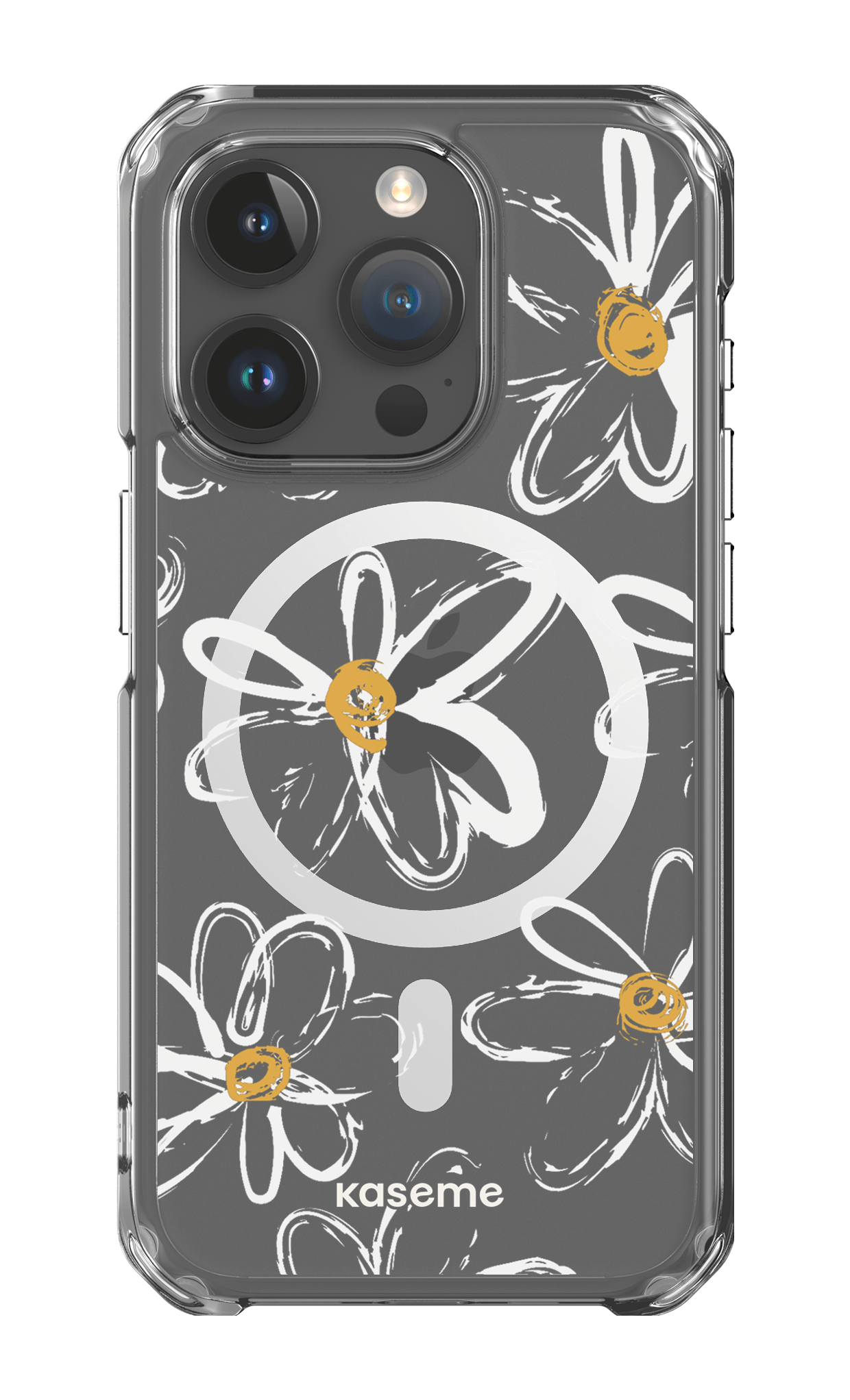 iPhone 15 Pro Clear Case - Magsafe Give me flowers Clear Case -