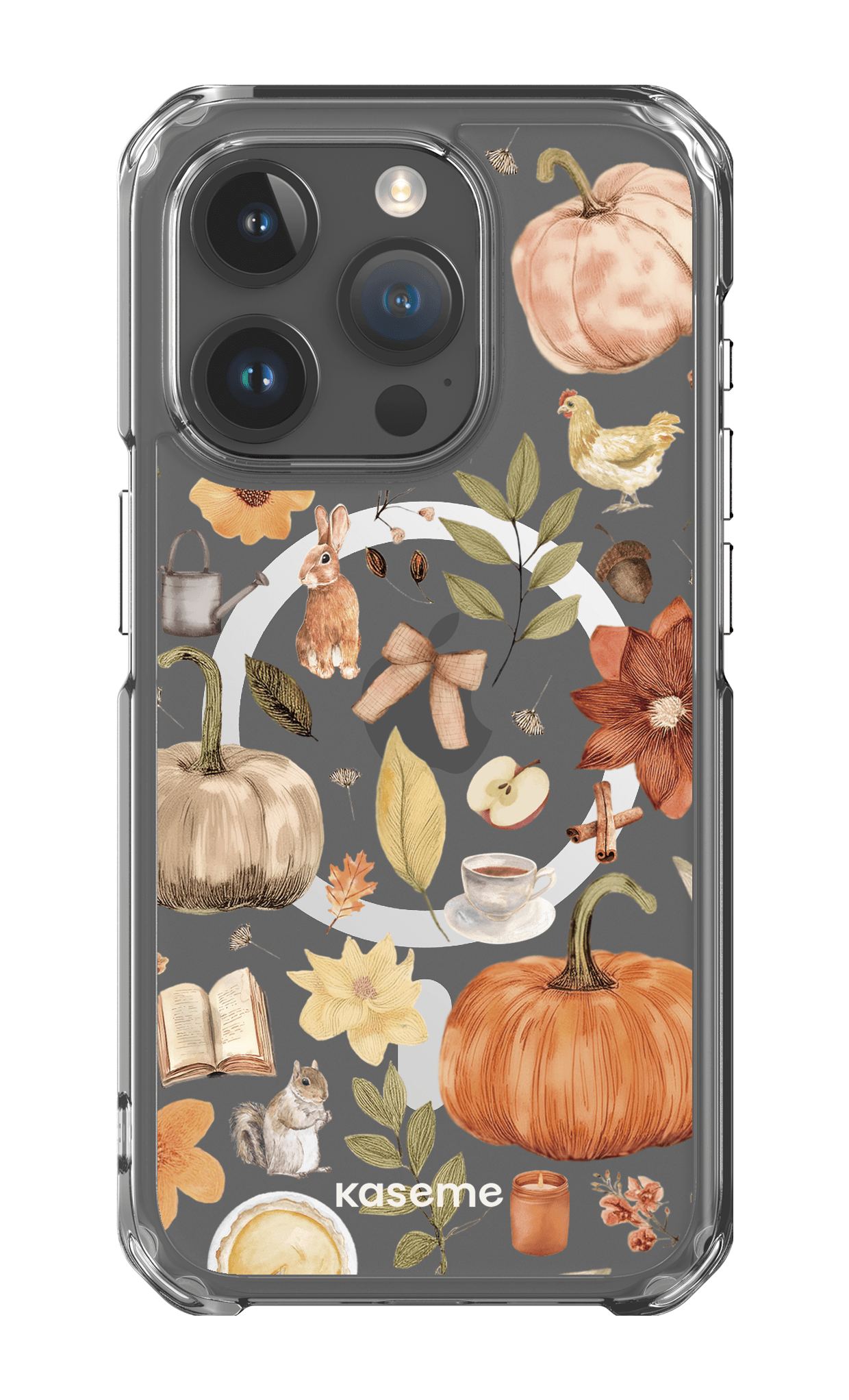 iPhone 15 Pro Clear Case - Magsafe Harvest Hues Clear Case -