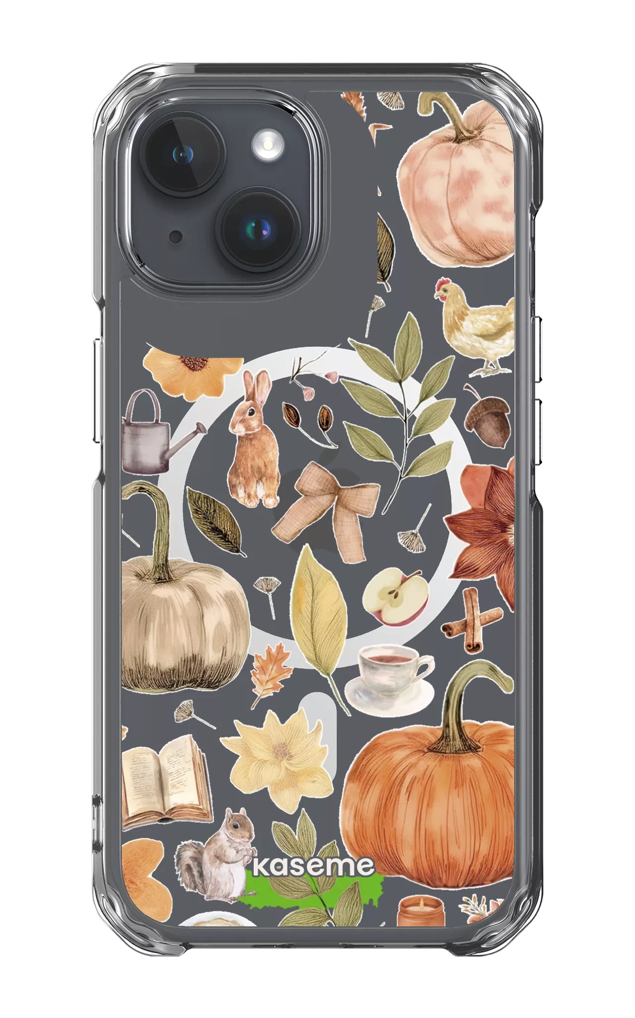 iPhone 15 Pro Clear Case - Magsafe Harvest Hues Clear Case -