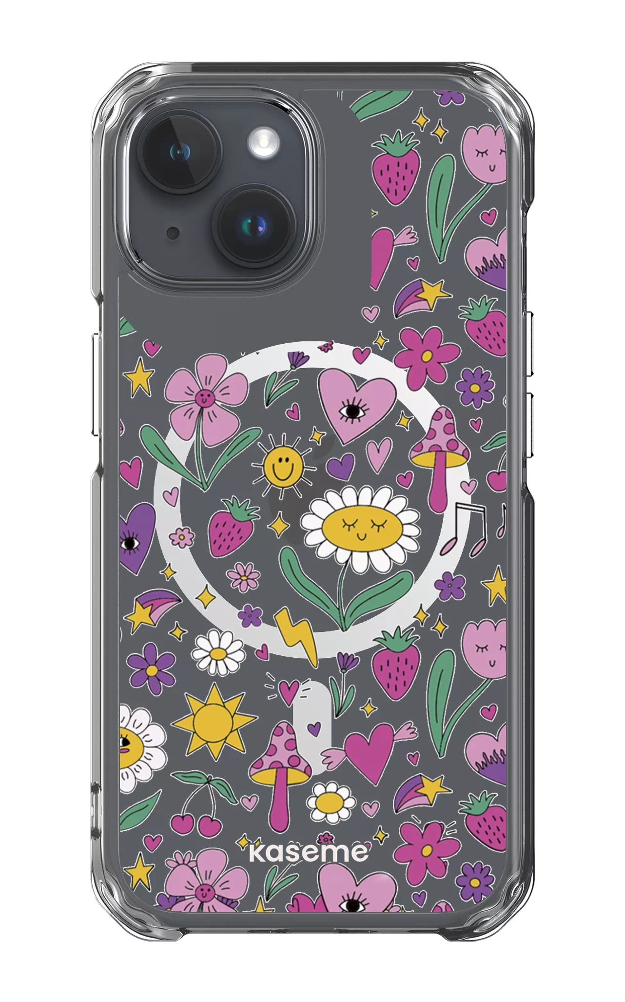iPhone 15 Pro Clear Case - Magsafe Hypnotize Clear Case -
