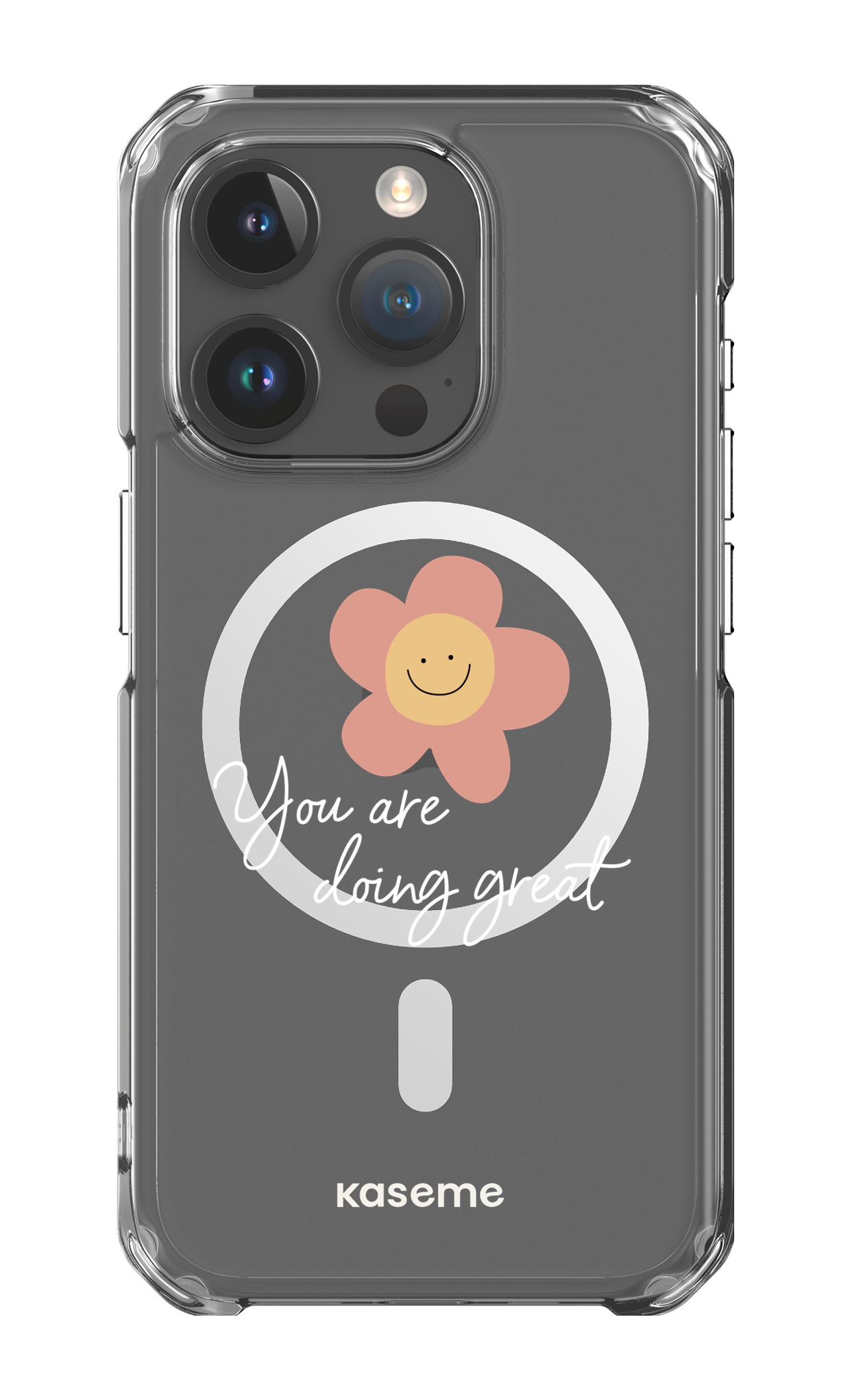 iPhone 15 Pro Clear Case - Magsafe Keep going Clear Case -