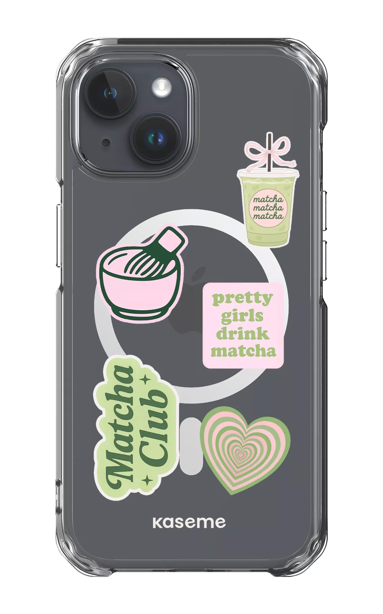 iPhone 15 Pro Clear Case - Magsafe Matcha Clear Case -