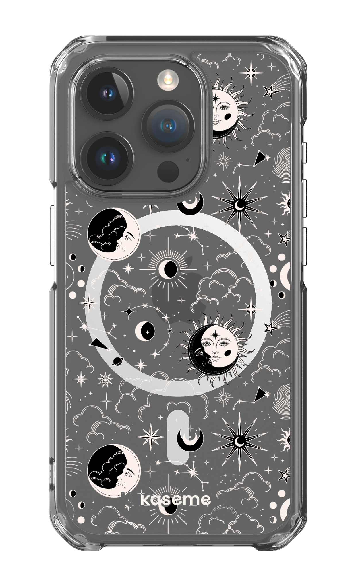 iPhone 15 Pro Clear Case - Magsafe Milky Way White Clear Case -