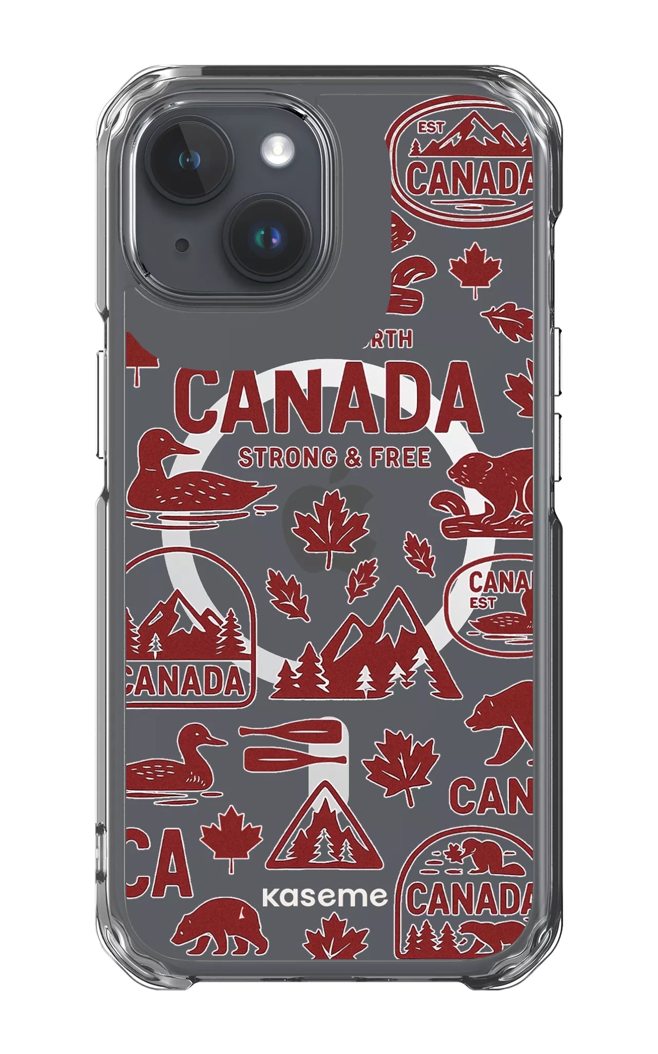 iPhone 15 Pro Clear Case - Magsafe Oh Canada Clear Case -