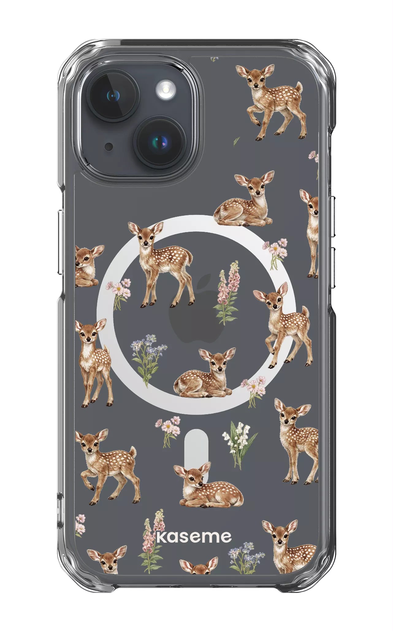 iPhone 15 Pro Clear Case - Magsafe Sweet Bambi Clear Case -