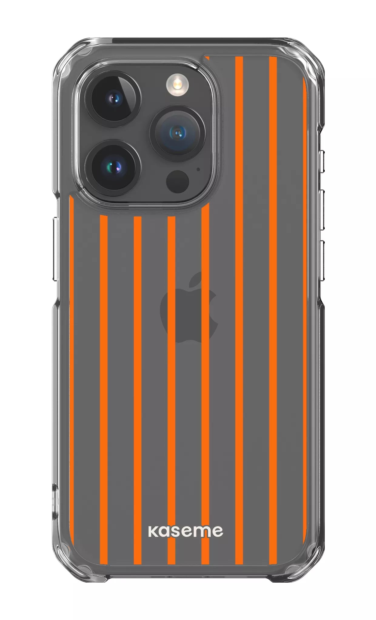 iPhone 15 Pro Clear Case Dolce Striscia Orange Clear Case -