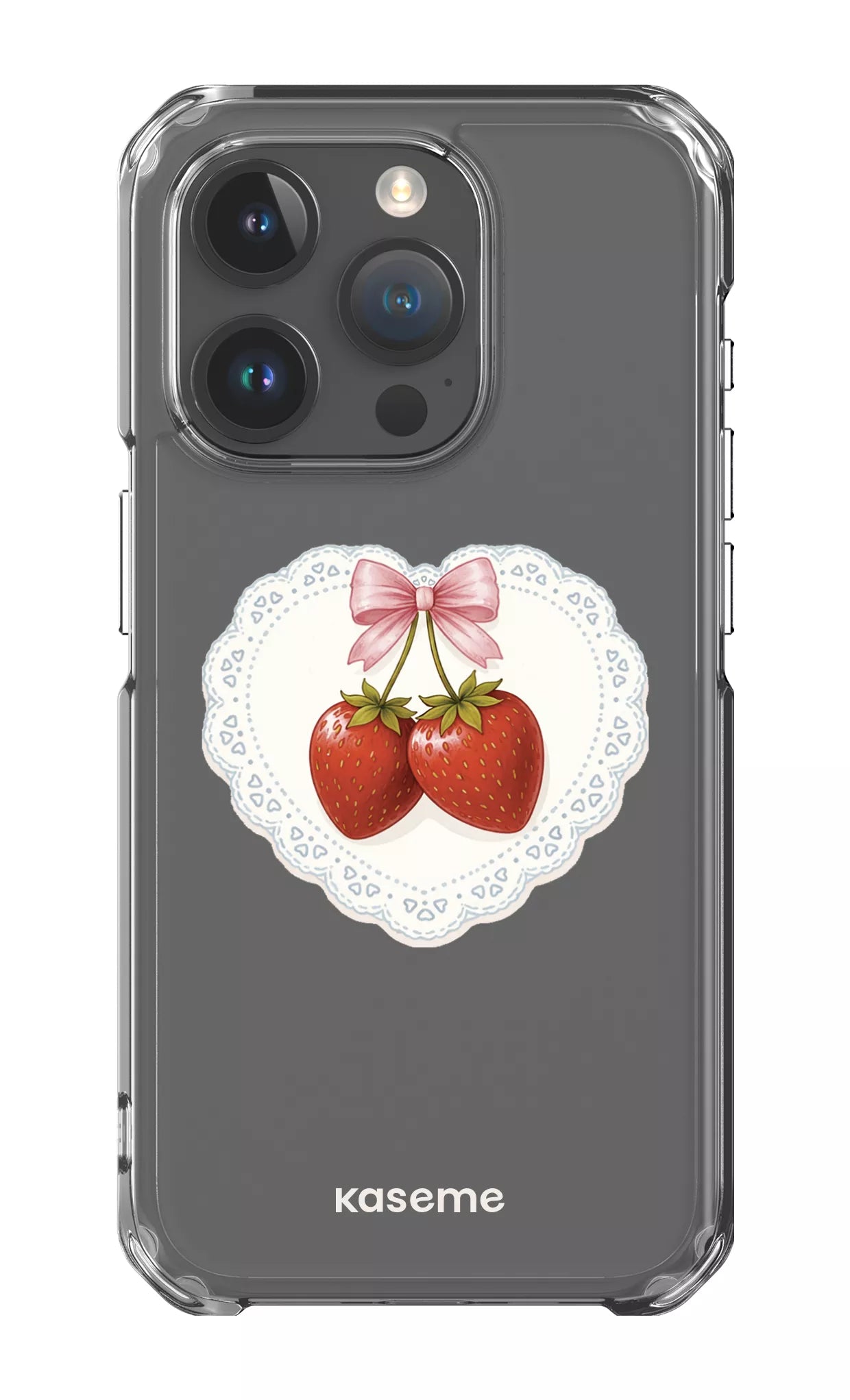 iPhone 15 Pro Clear Case Fresa Lace Clear Case -